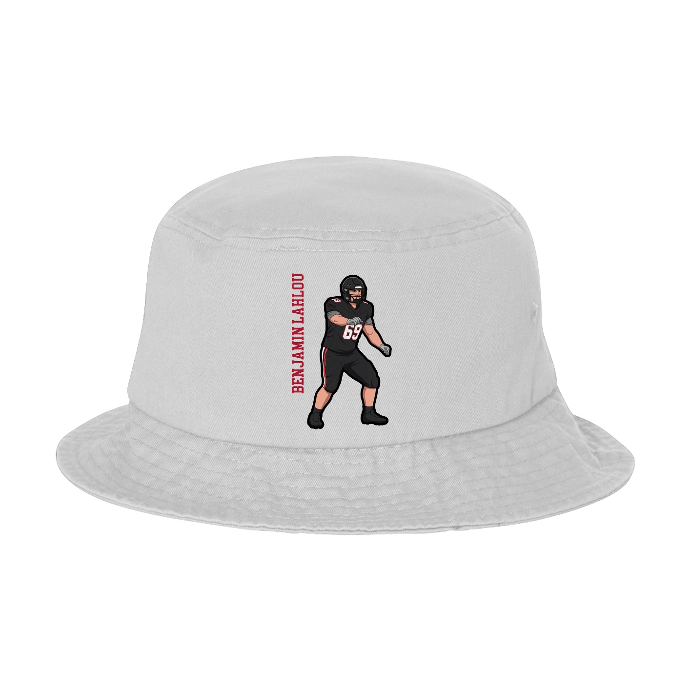 Bucket Cap — Name Vertical in White
