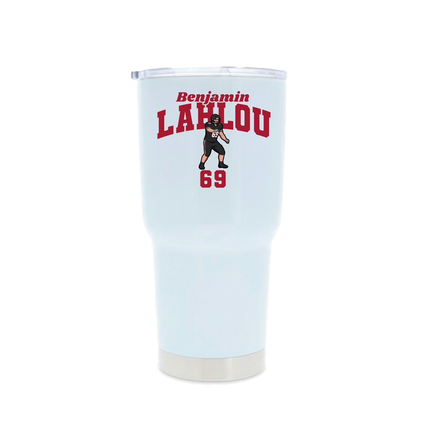 30oz Stainless Steel Tumbler — Signature Arch in White