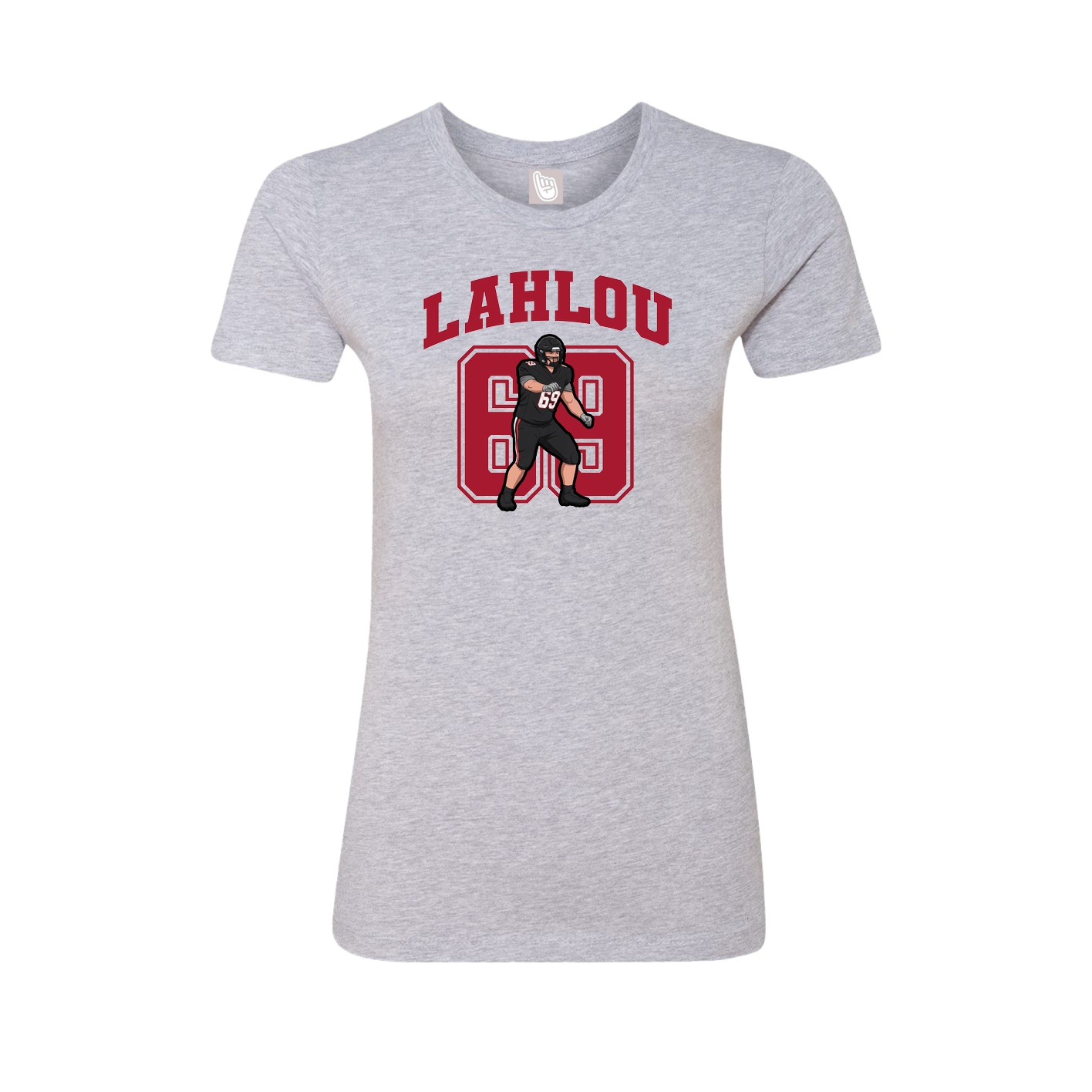 Fitted Women's Tee — Number in Grey