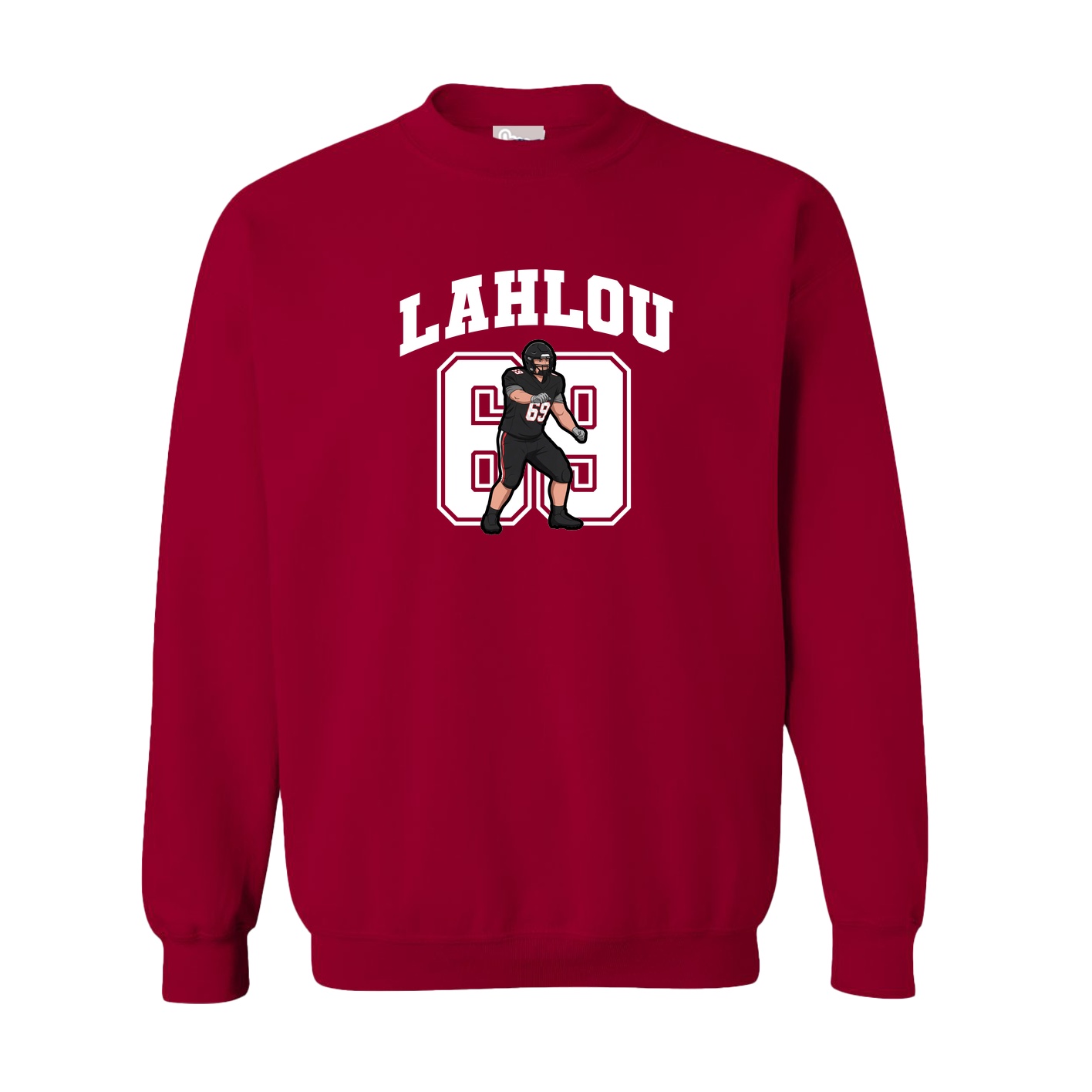 Fleece Crew — Number in Cardinal