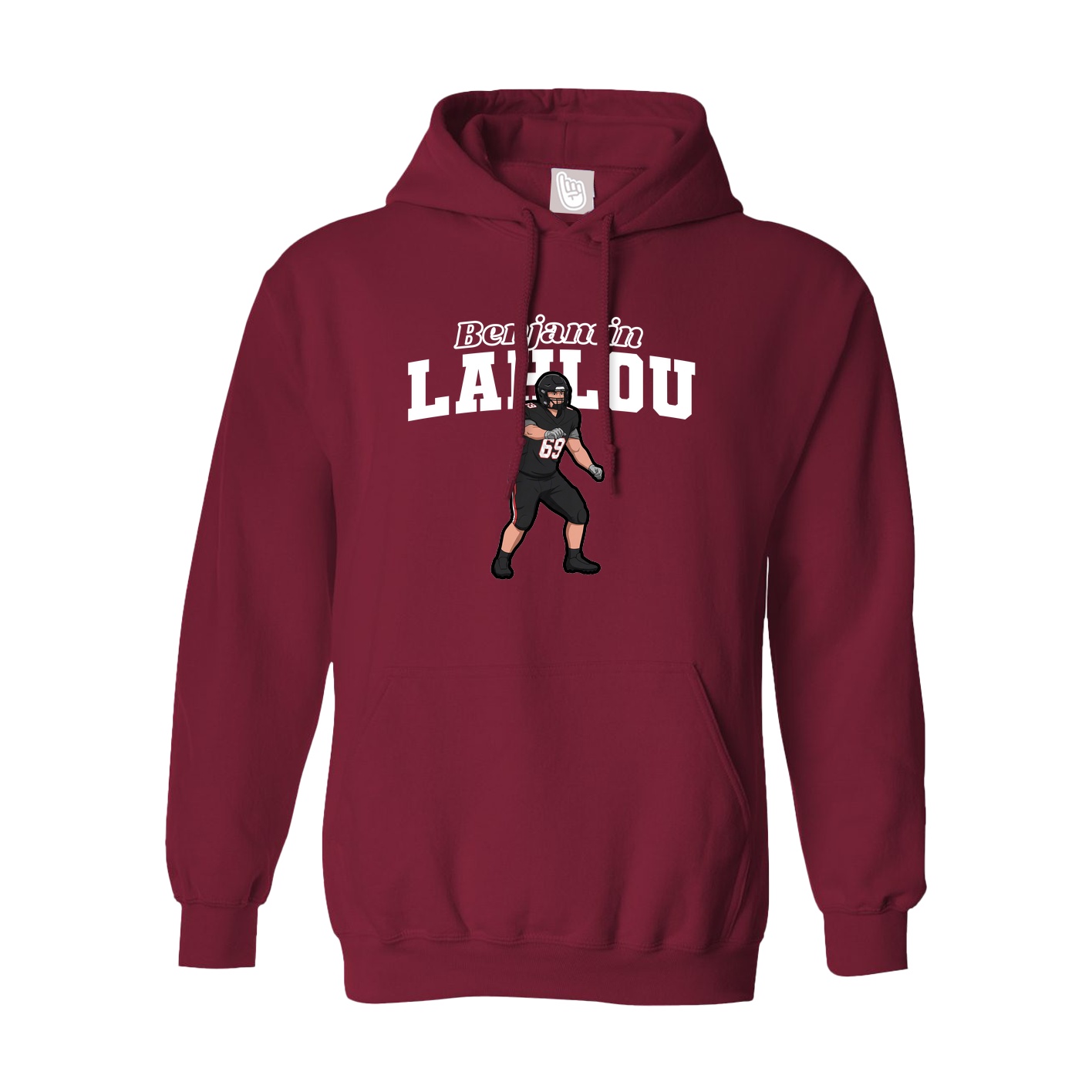 Hoodie — Name Arch in Cardinal