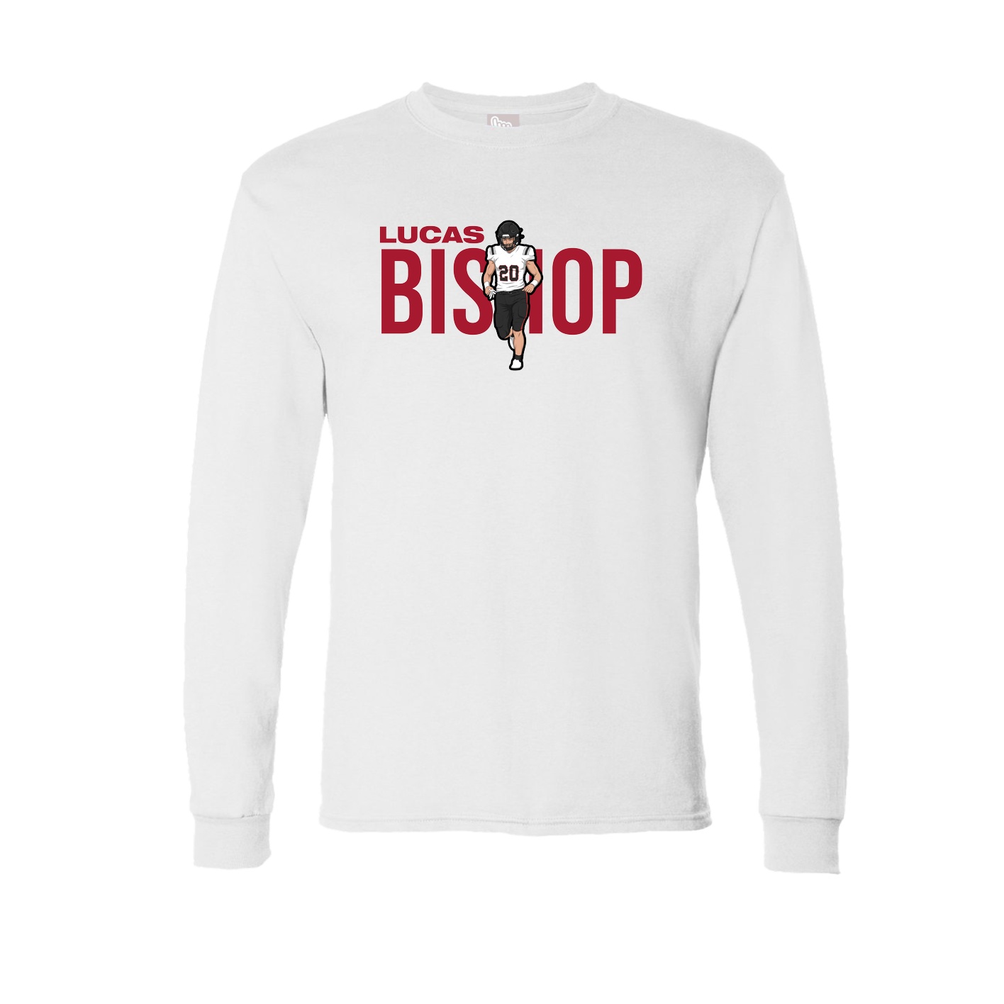 Long Sleeve Tee — Player Name in White