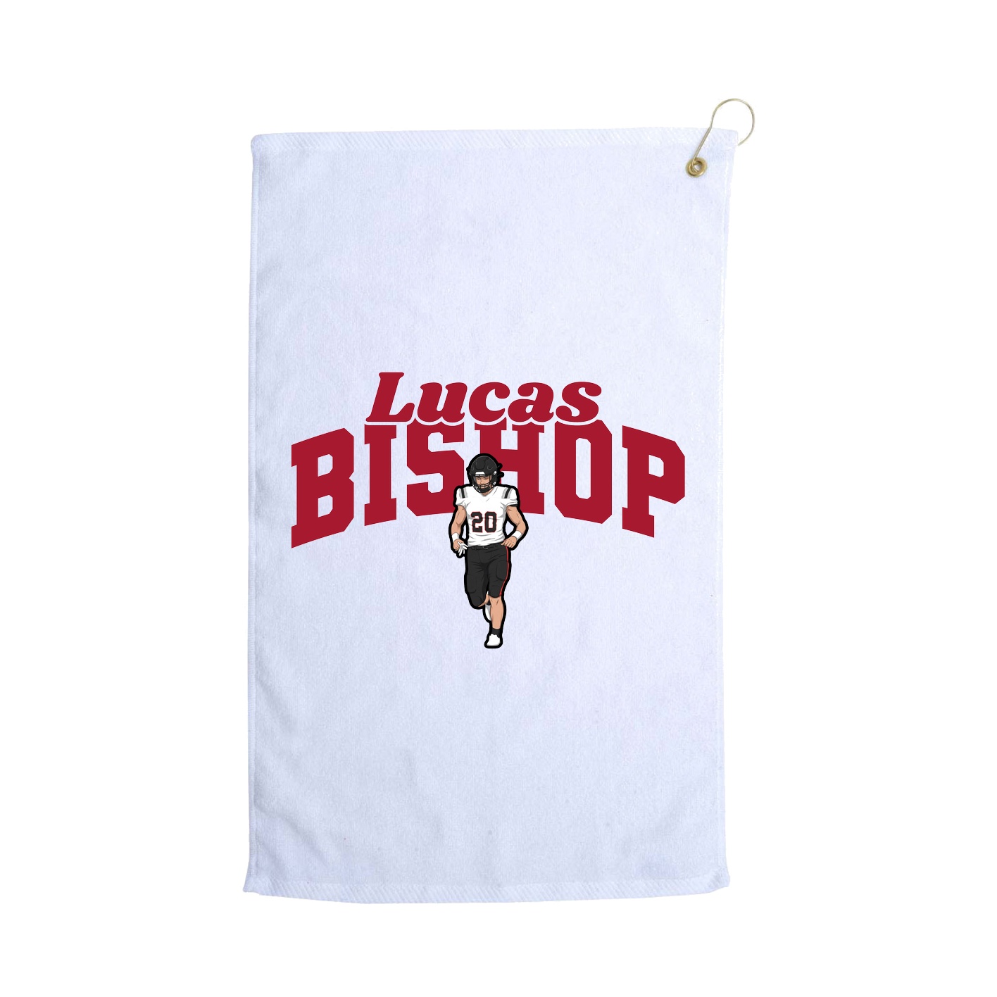 Golf Towel — Signature Arch in White