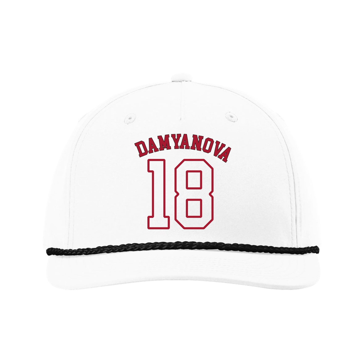Five-Panel Classic Rope Cap — Shirsey Arch in White