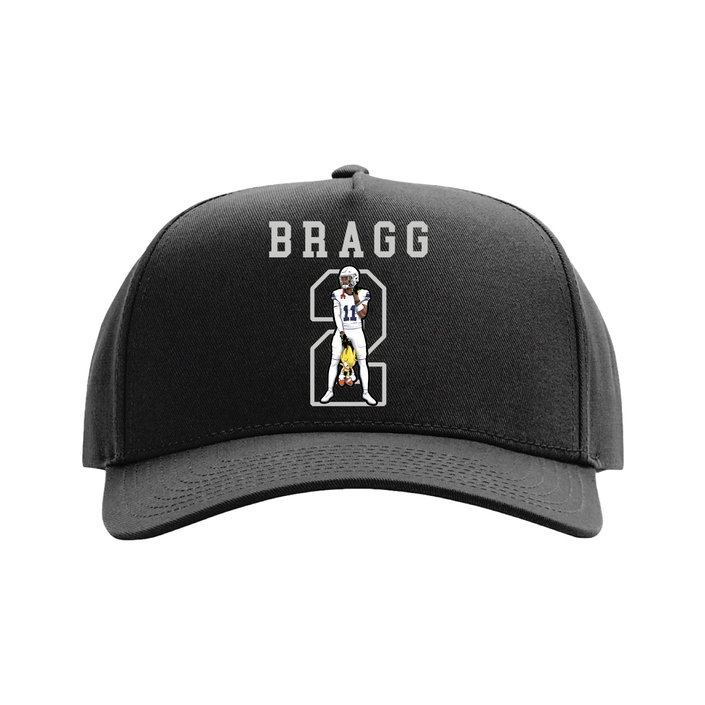 Full Fabric Five-Panel Champ Cap — Shirsey in Black