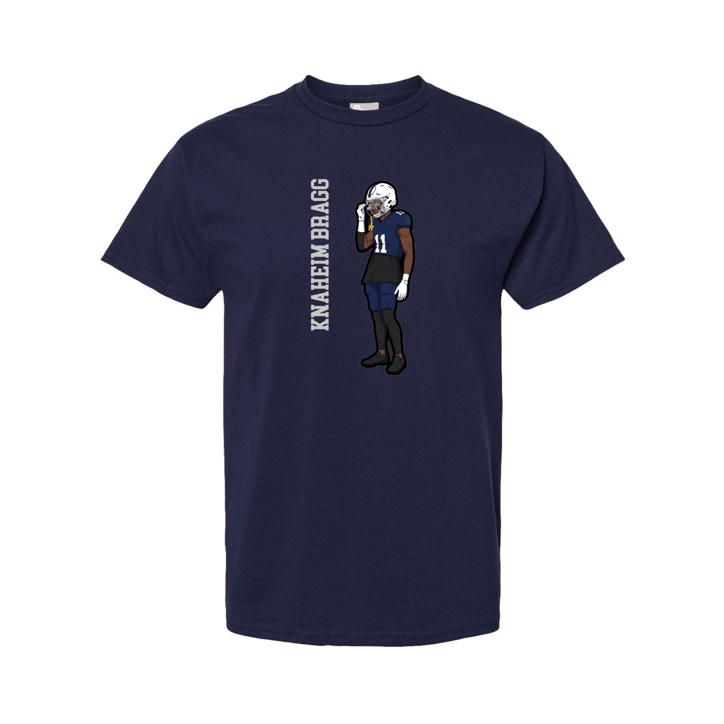 Tee — Name Vertical in Navy