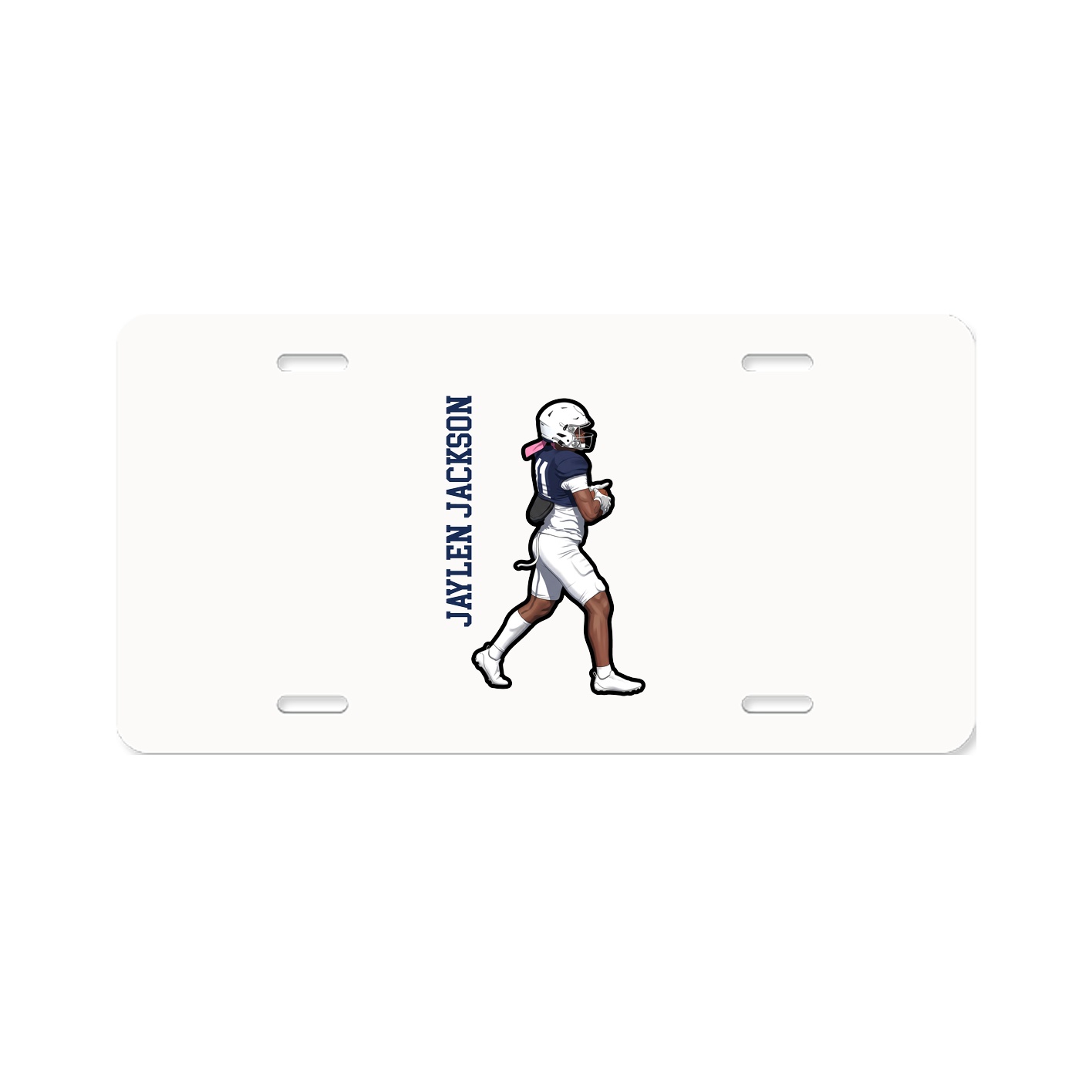 License Plate — Name Vertical in Classic