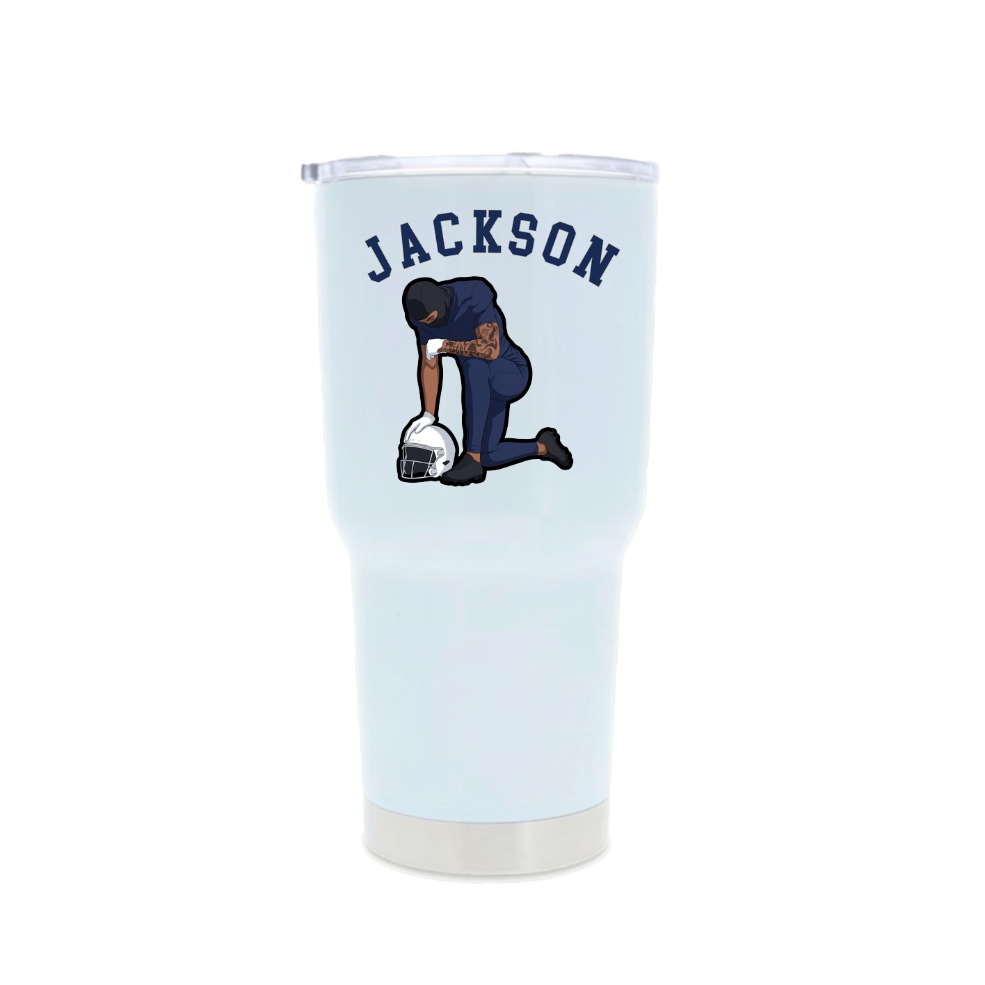 30oz Stainless Steel Tumbler — Shirsey Arch in White