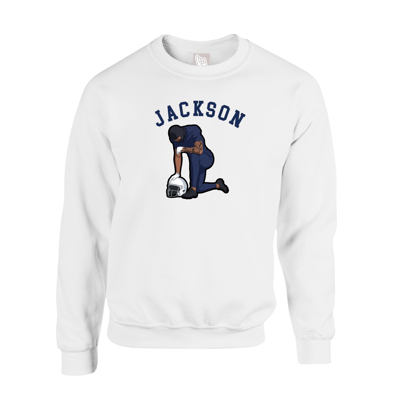 Fleece Crew — Shirsey Arch in White