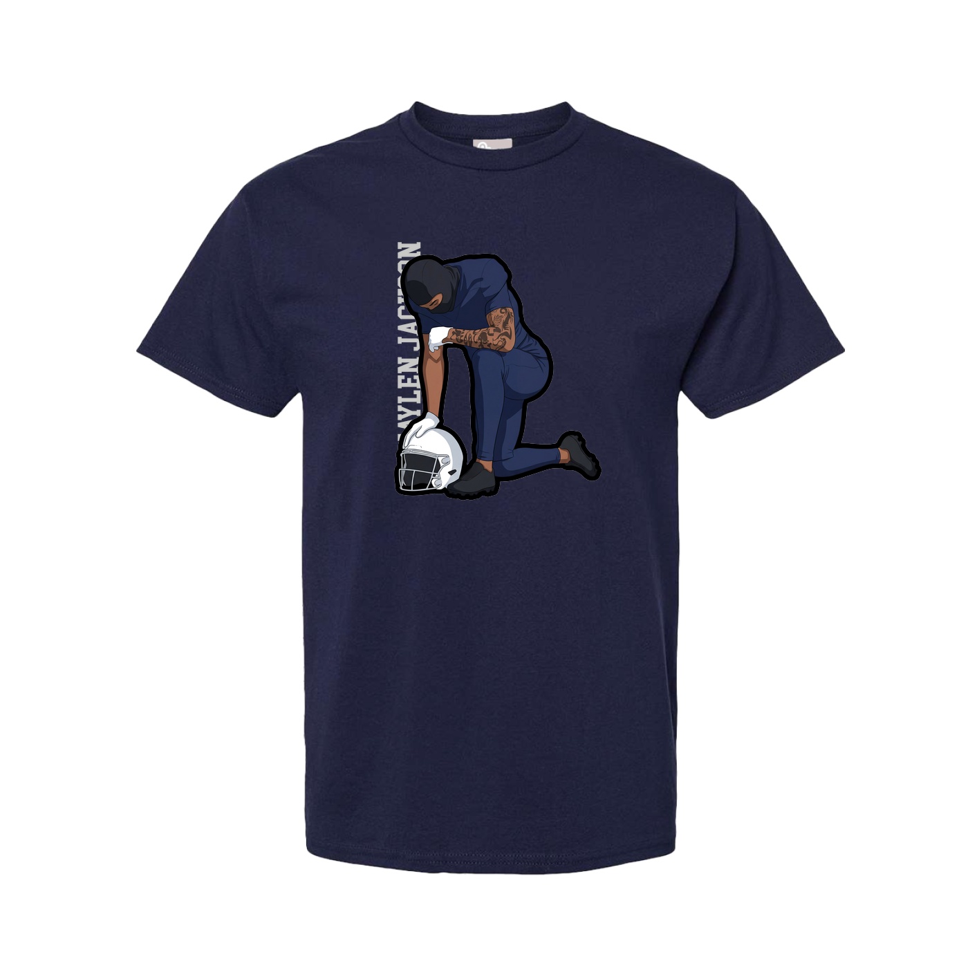 Tee — Name Vertical in Navy