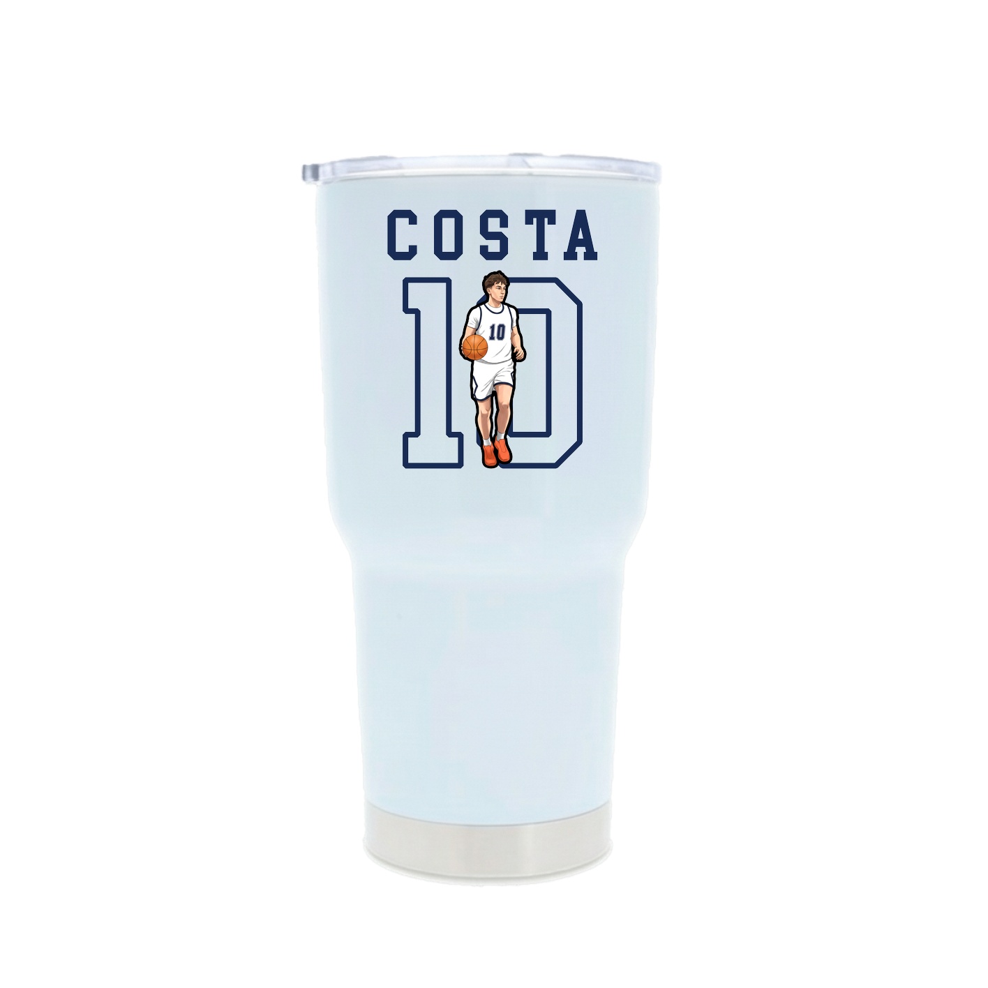30oz Stainless Steel Tumbler — Shirsey in White