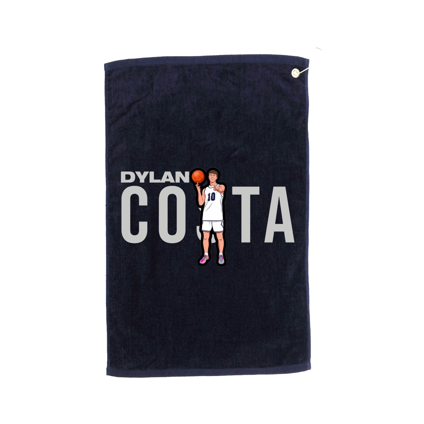 Golf Towel — Player Name in Navy