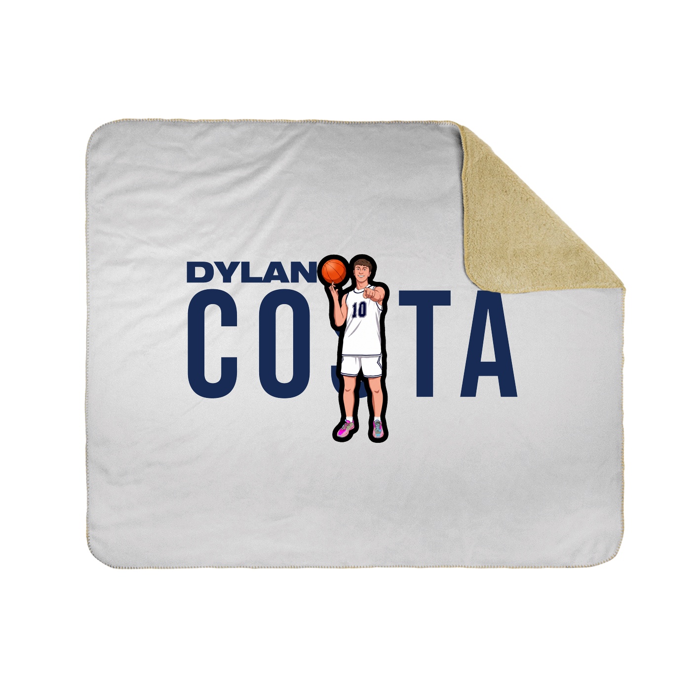 Throw Blanket — Player Name in White