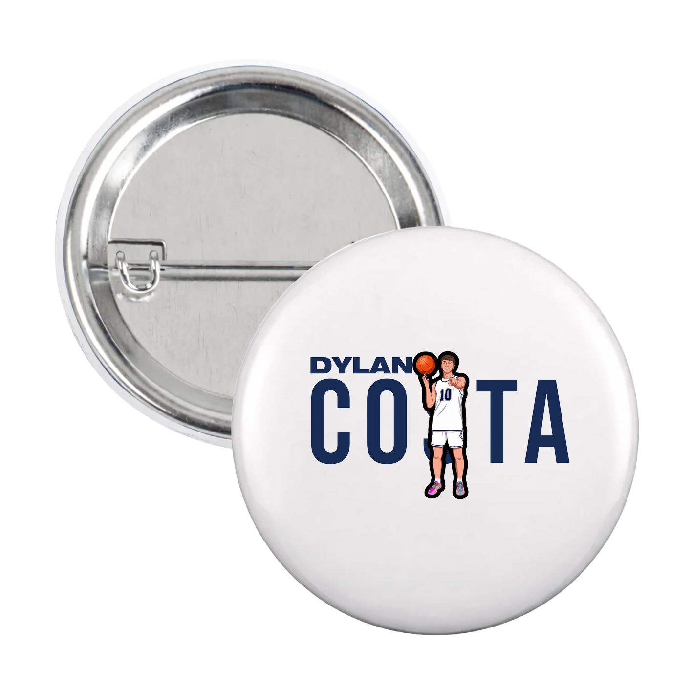Game Day Button — Player Name in White