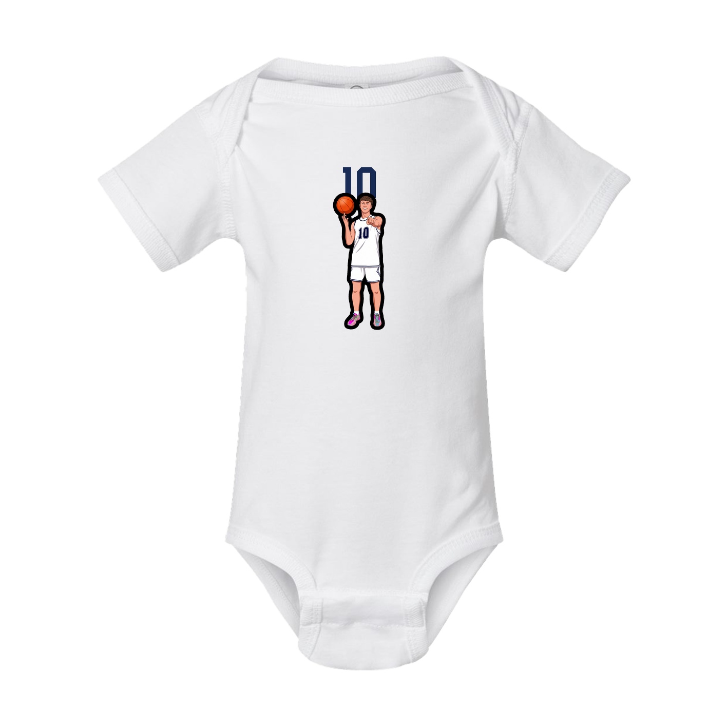 Baby Onesie — Number Top in White