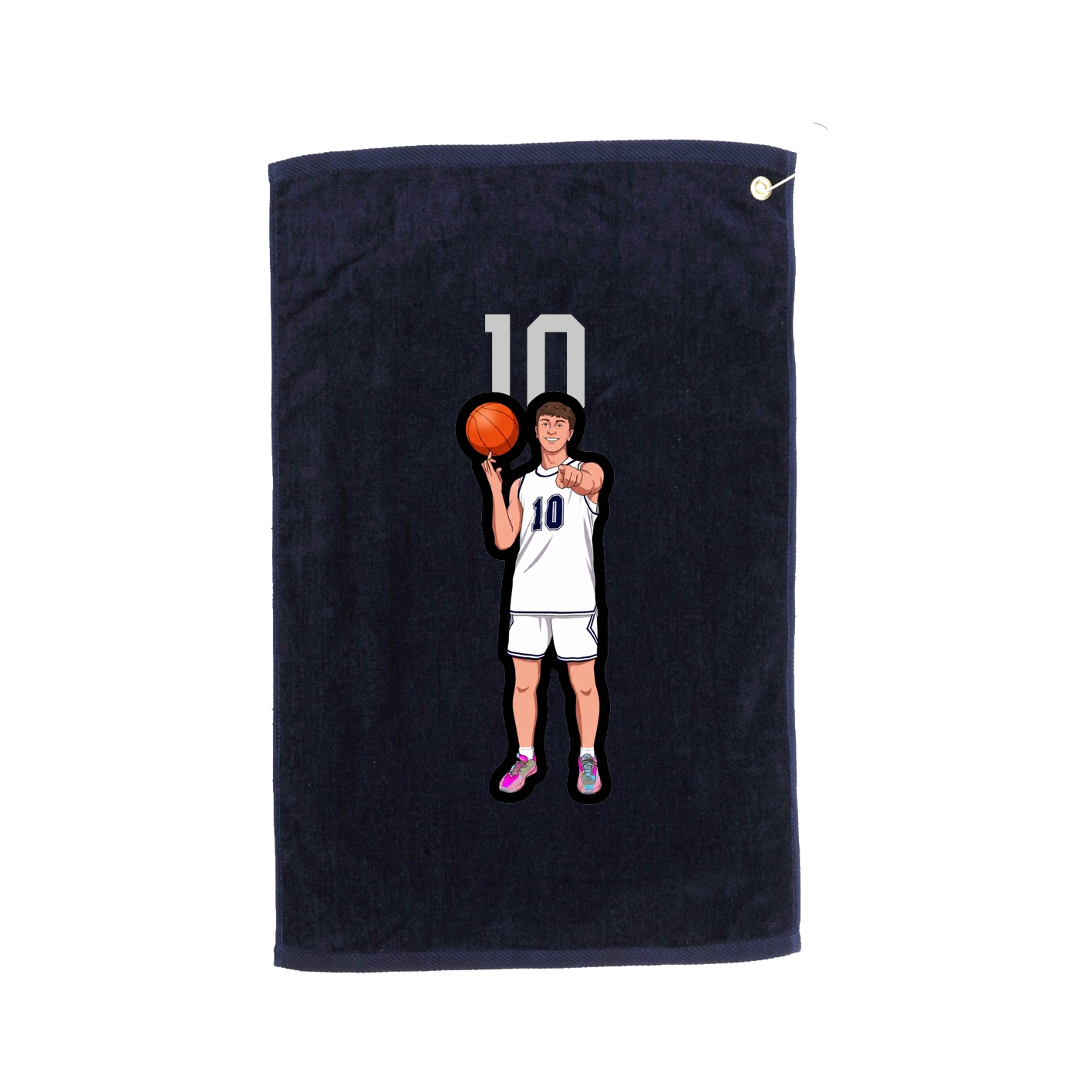 Golf Towel — Number Top in Navy