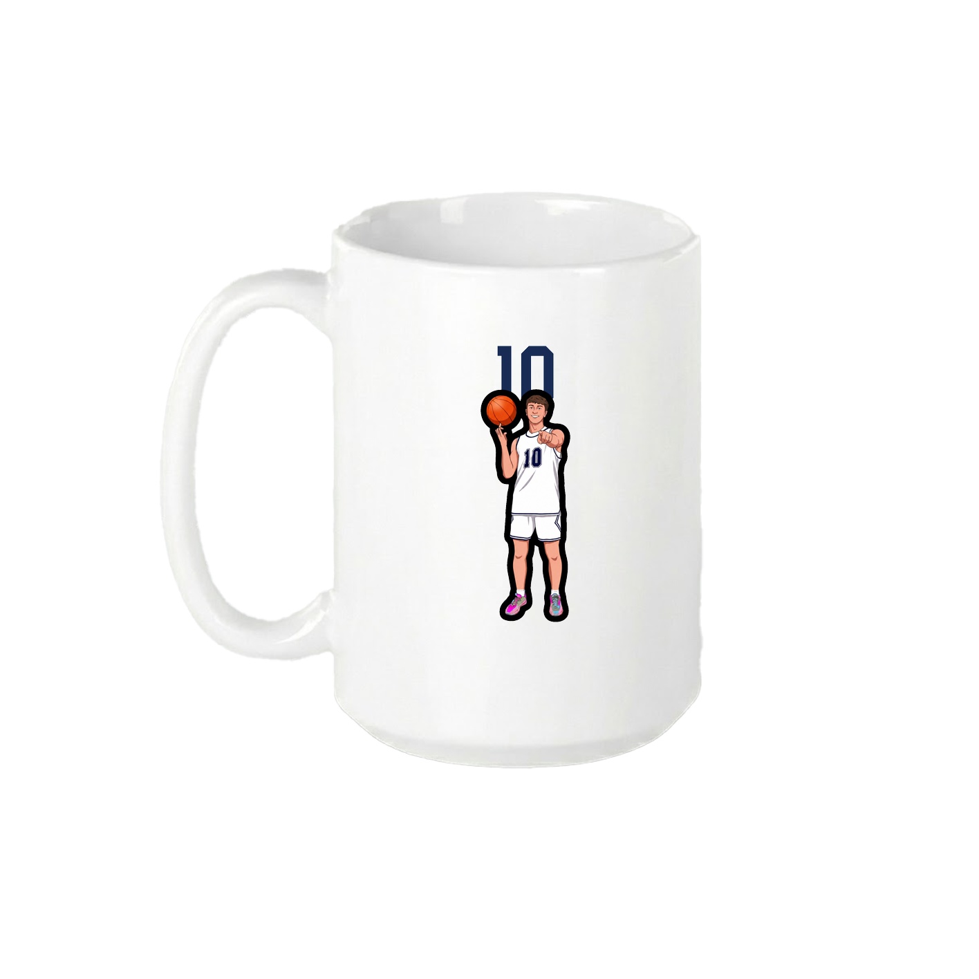 15oz Coffee Mug — Number Top in White