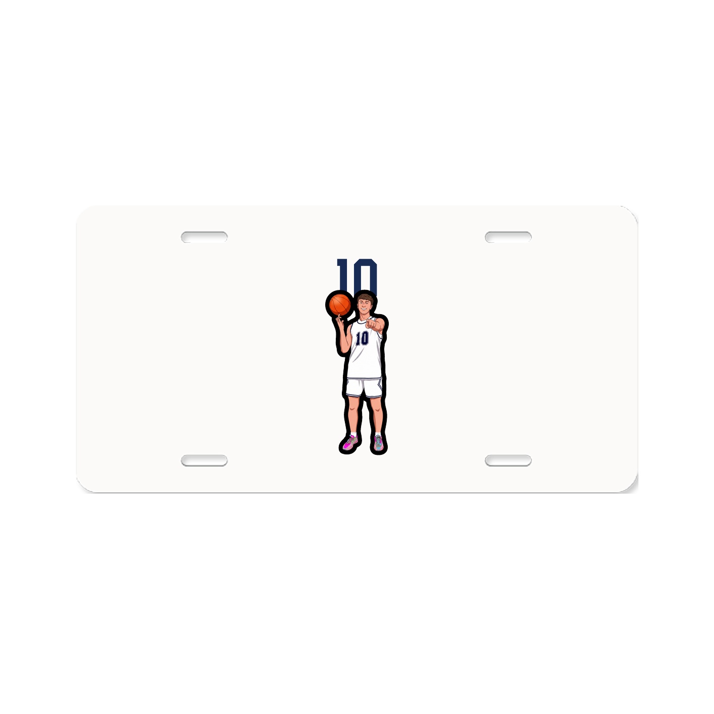 License Plate — Number Top in Classic