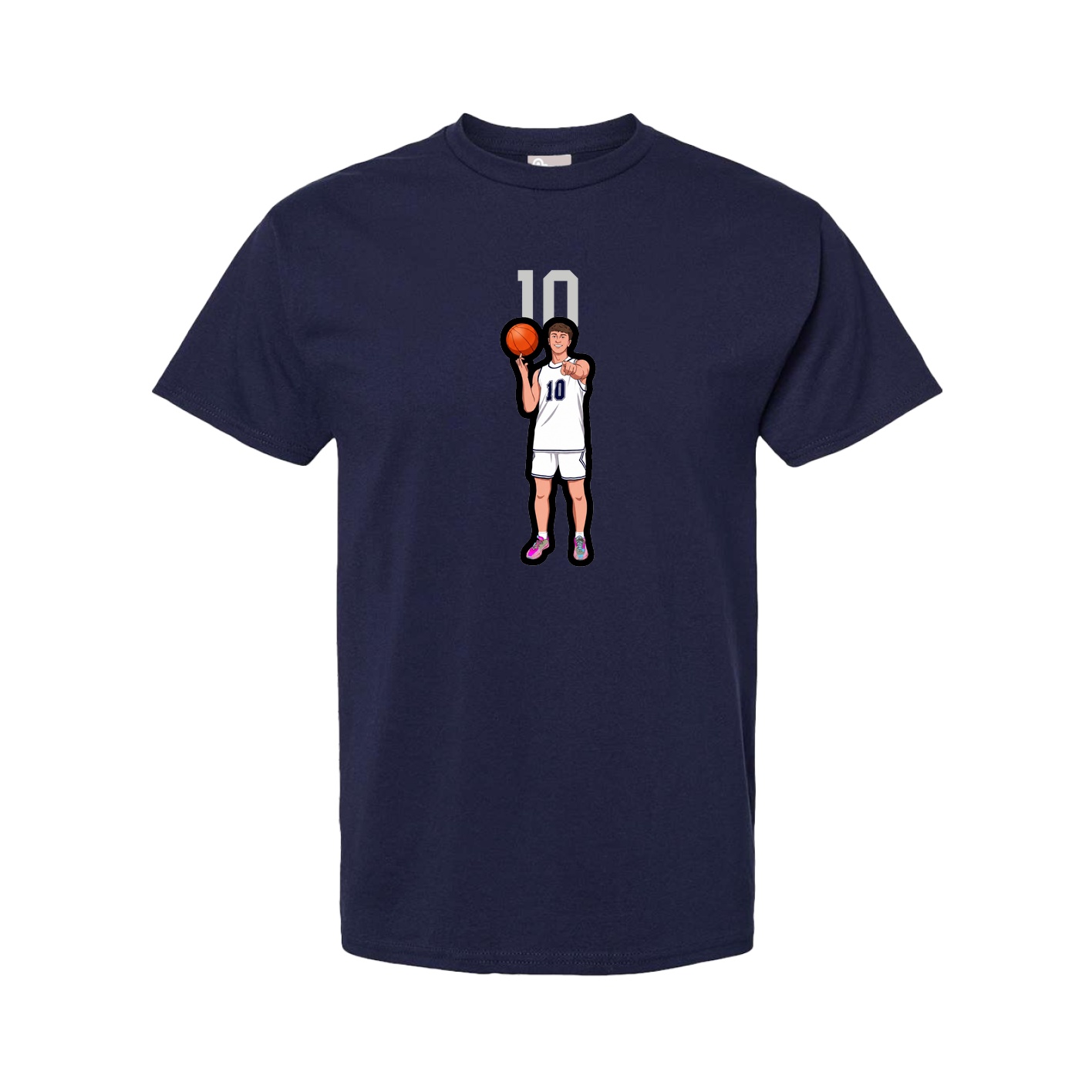 Youth Tee — Number Top in Navy