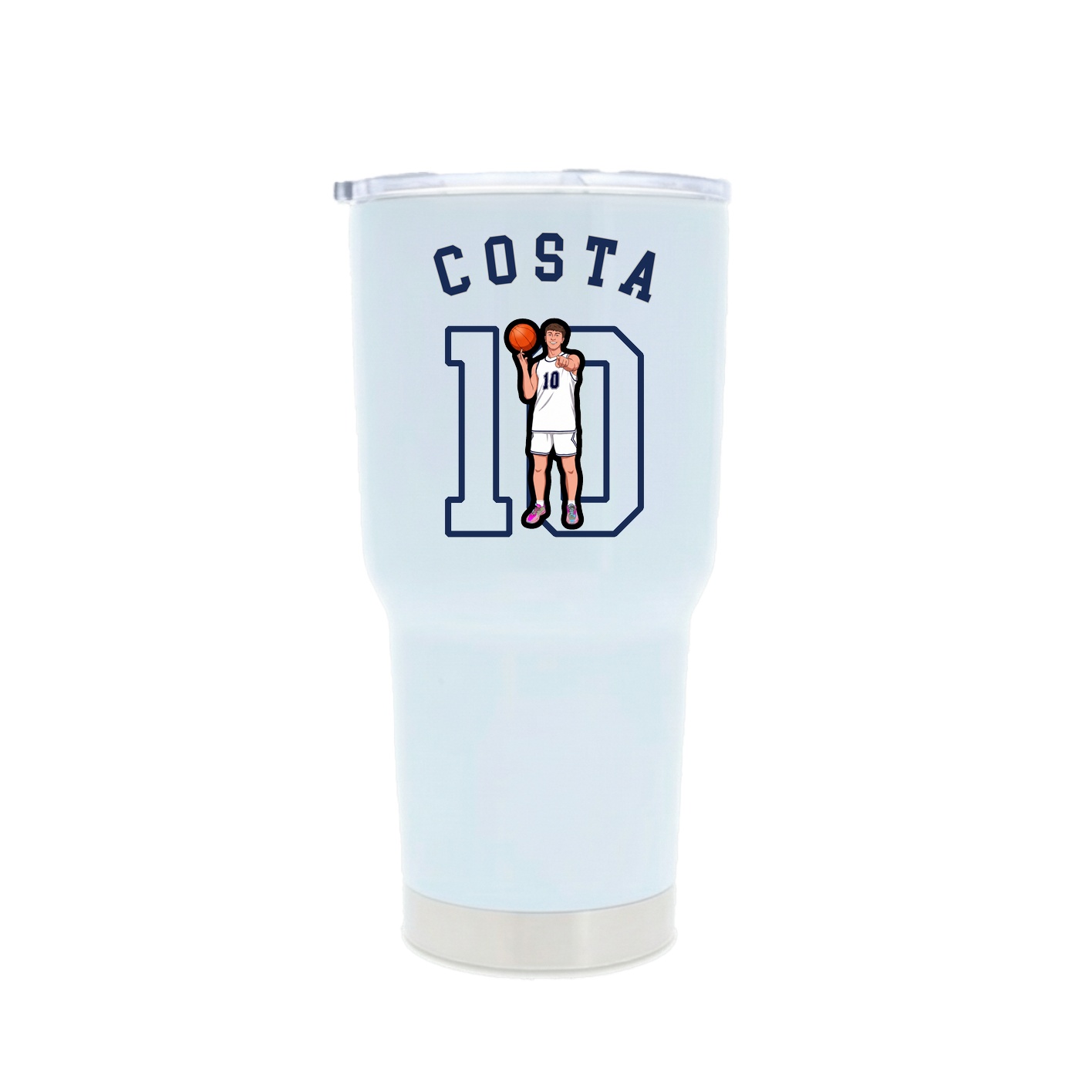 30oz Stainless Steel Tumbler — Shirsey Arch in White