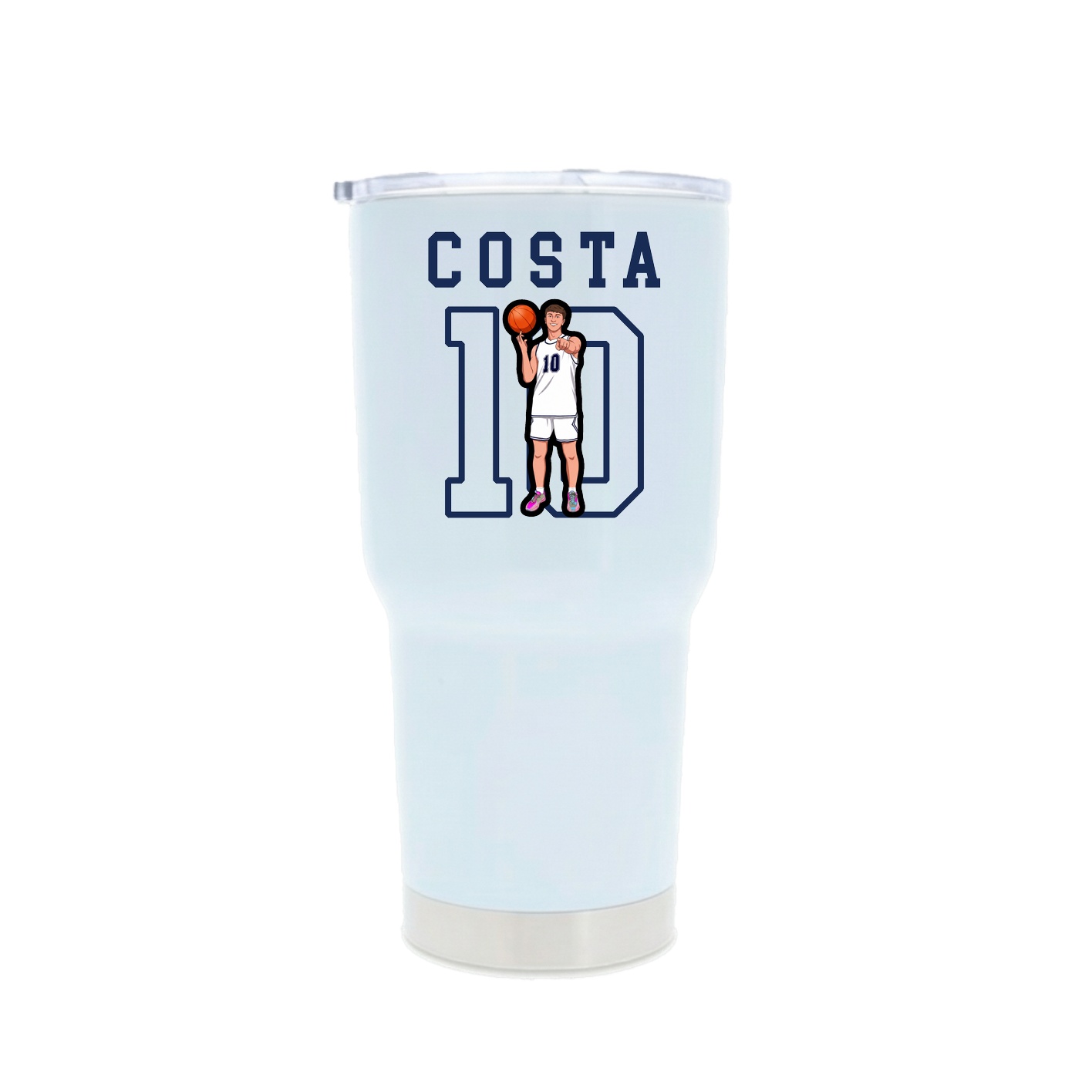30oz Stainless Steel Tumbler — Shirsey in White