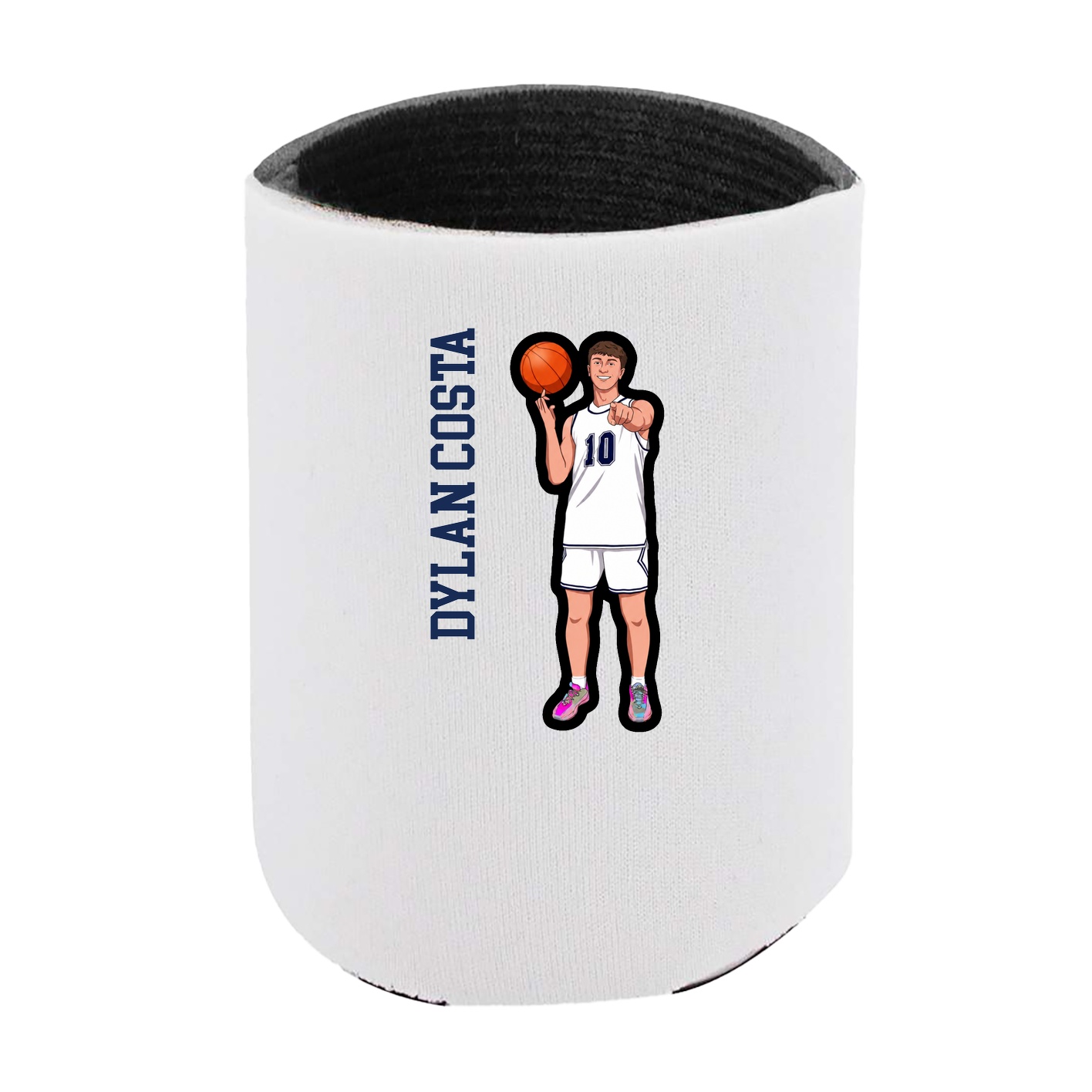 Can Holder — Name Vertical in White