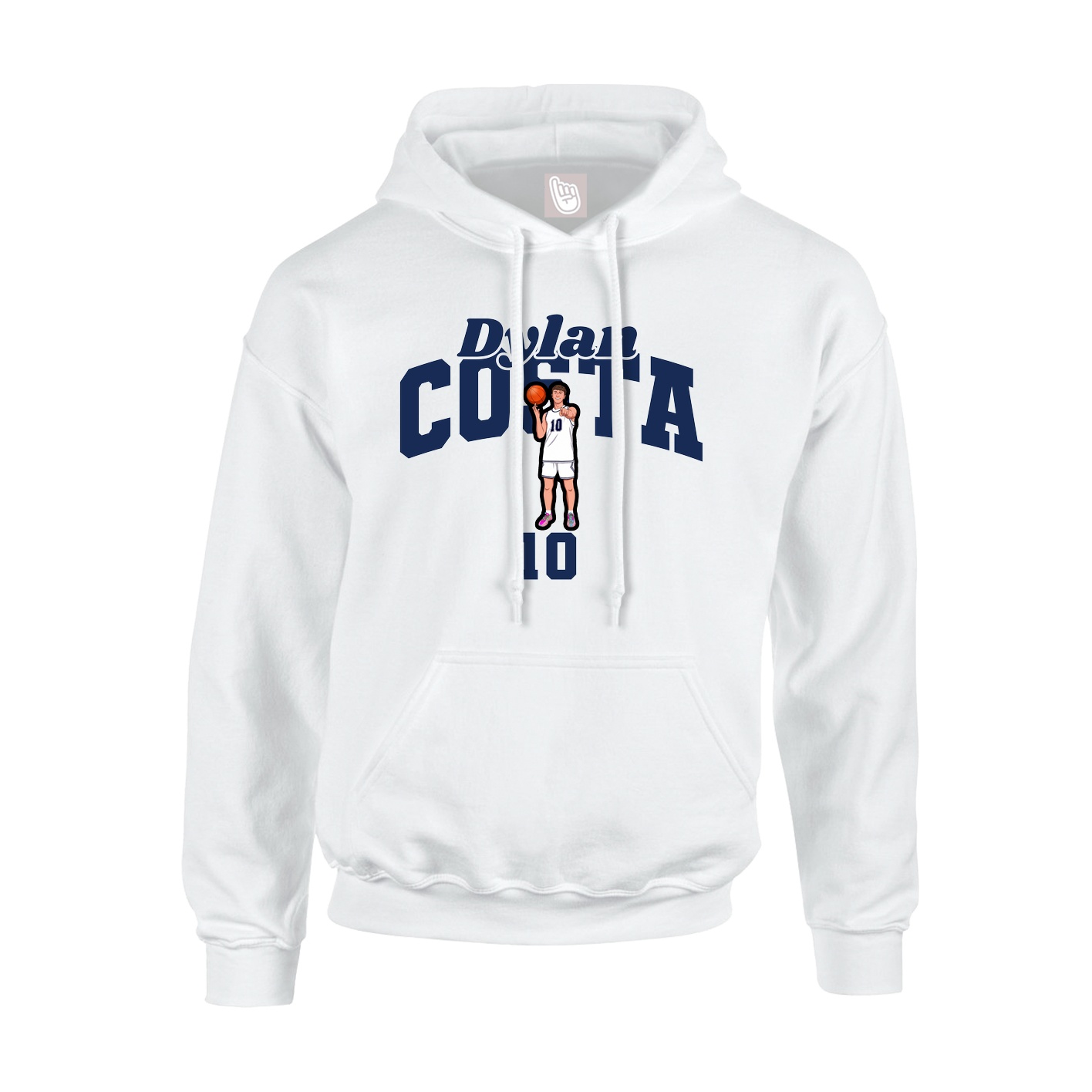 Hoodie — Signature Arch in White