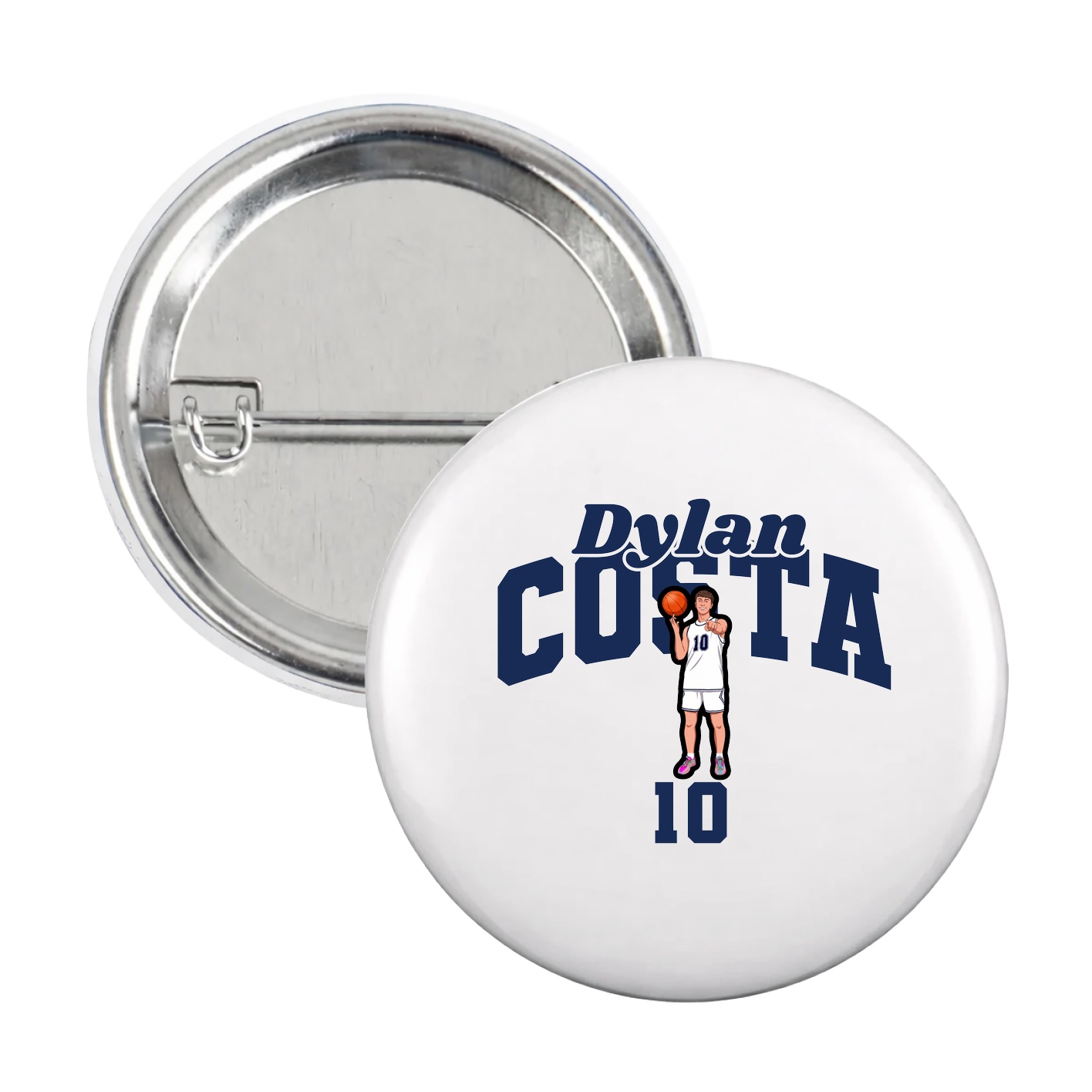 Game Day Button — Signature Arch in White