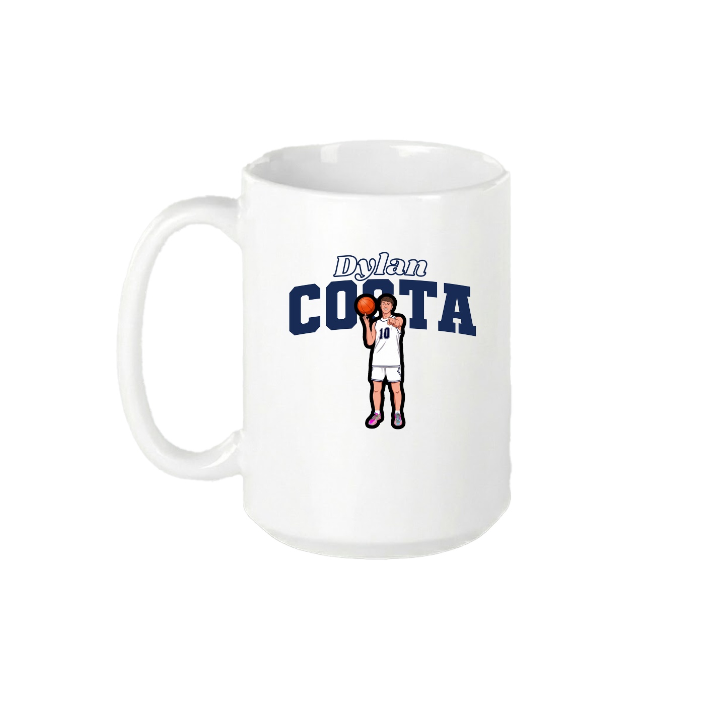 15oz Coffee Mug — Name Arch in White