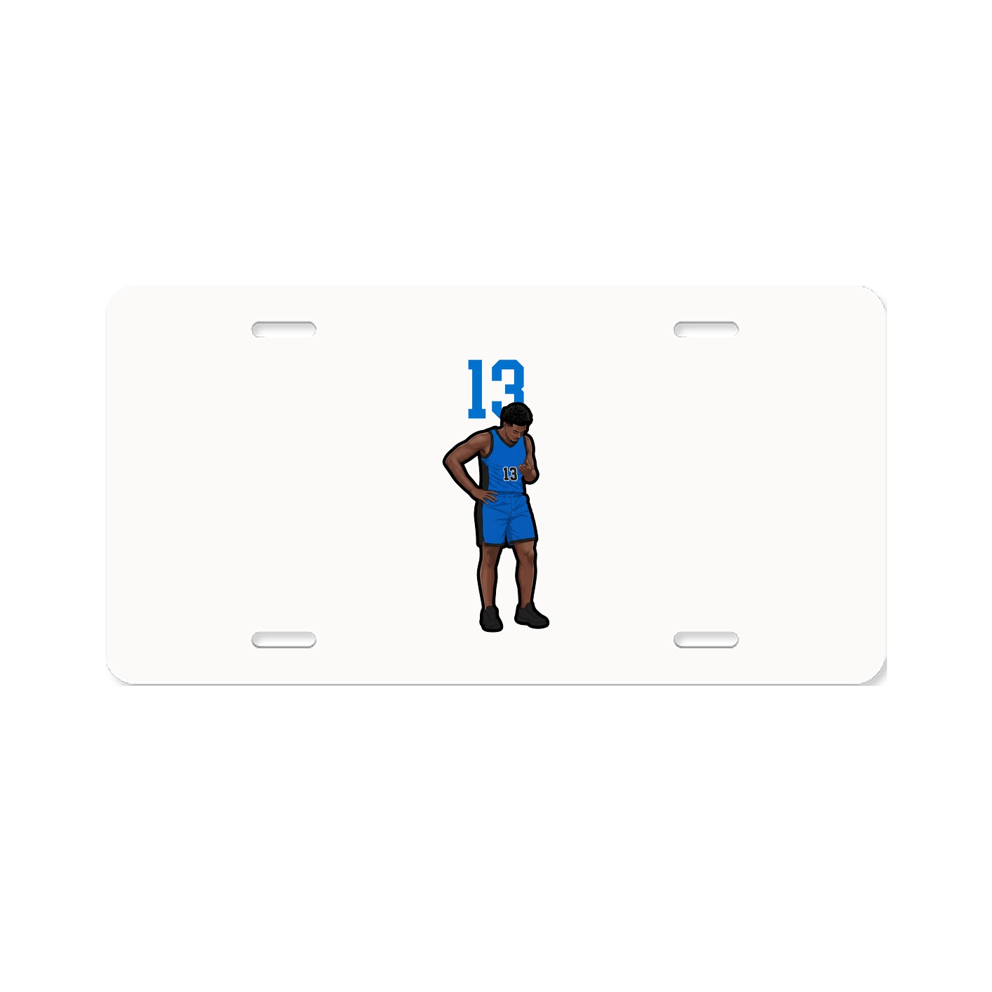 License Plate — Number Top in Classic