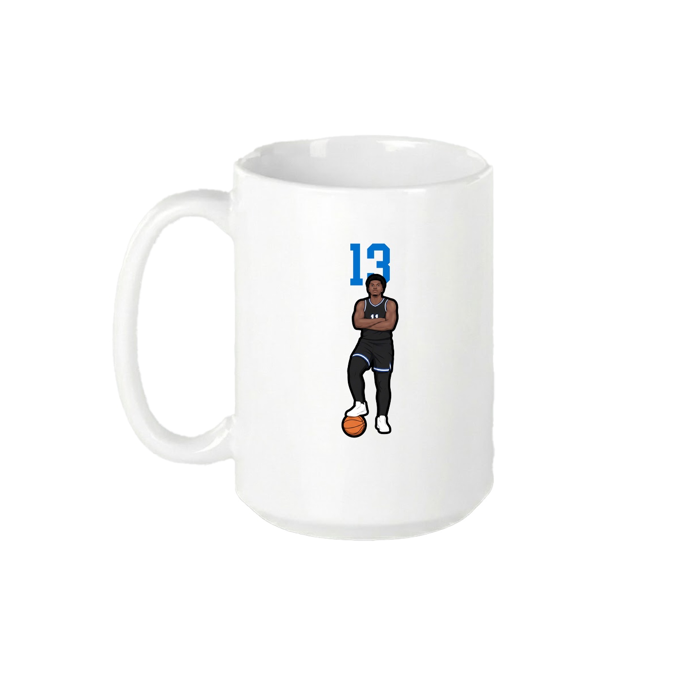 15oz Coffee Mug — Number Top in White