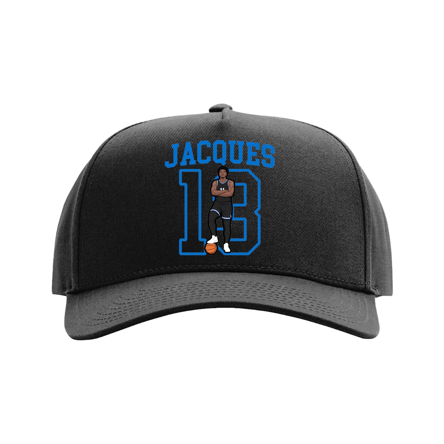 Full Fabric Five-Panel Champ Cap — Shirsey in Black