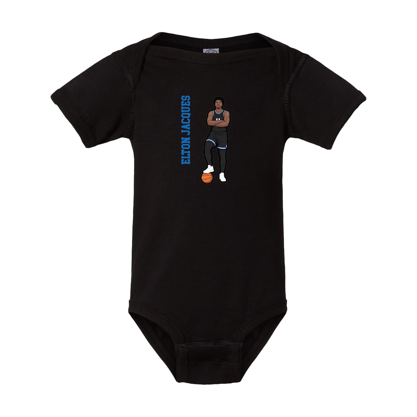 Baby Onesie — Name Vertical in Black