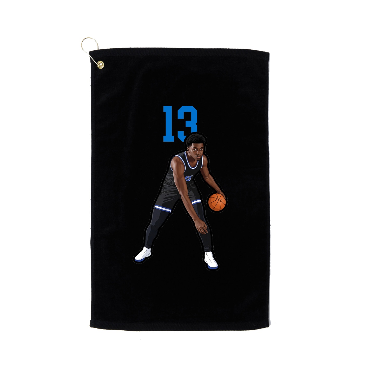 Golf Towel — Number Top in Black