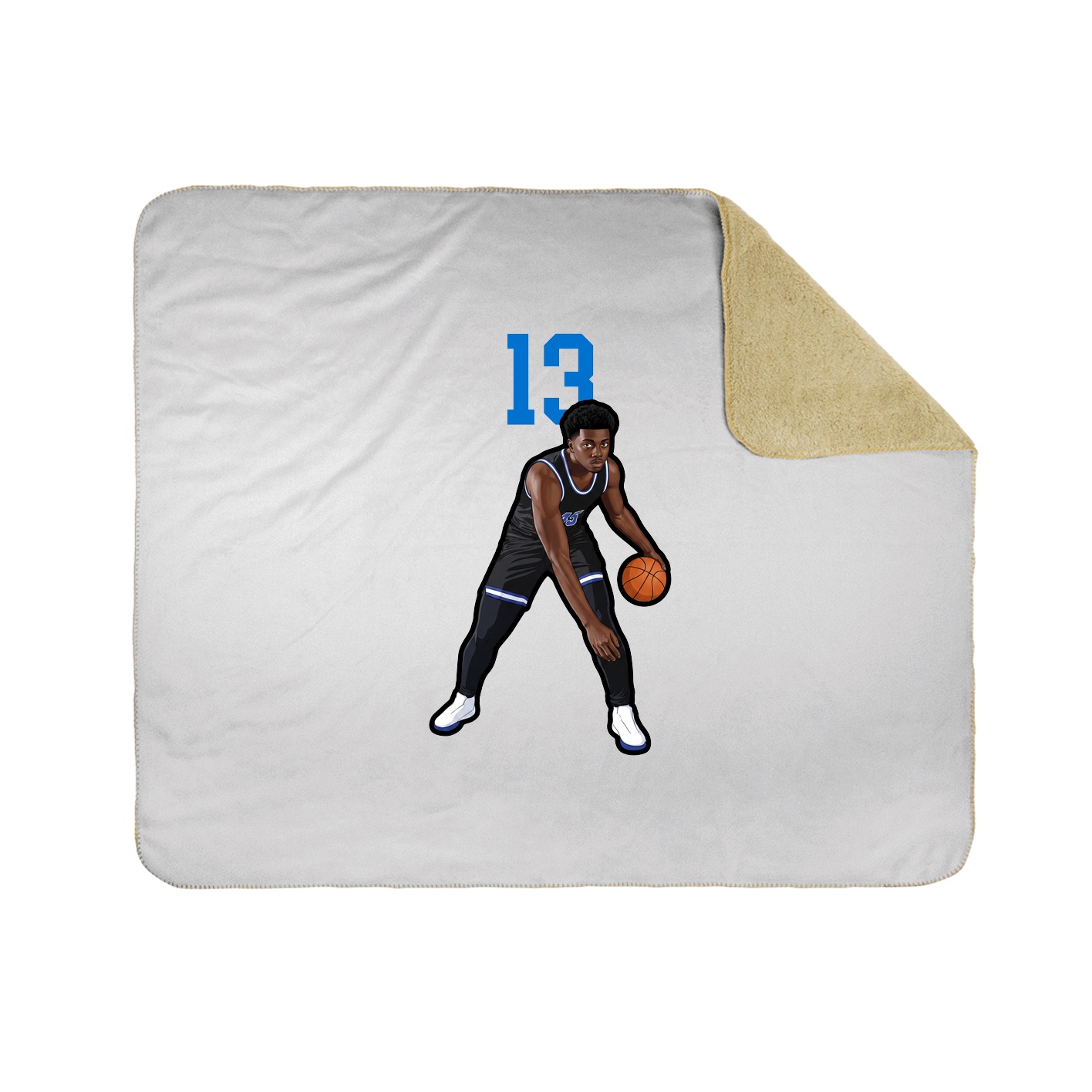 Throw Blanket — Number Top in White