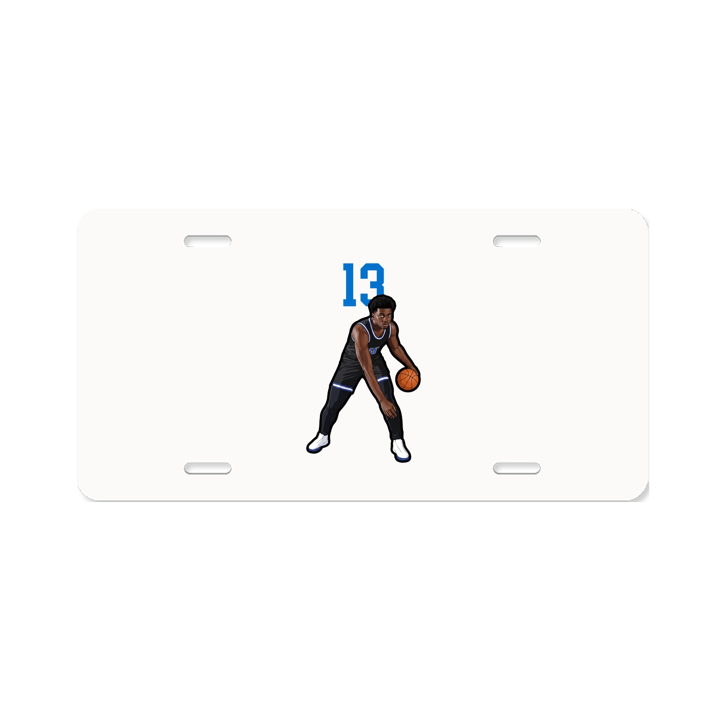 License Plate — Number Top in Classic