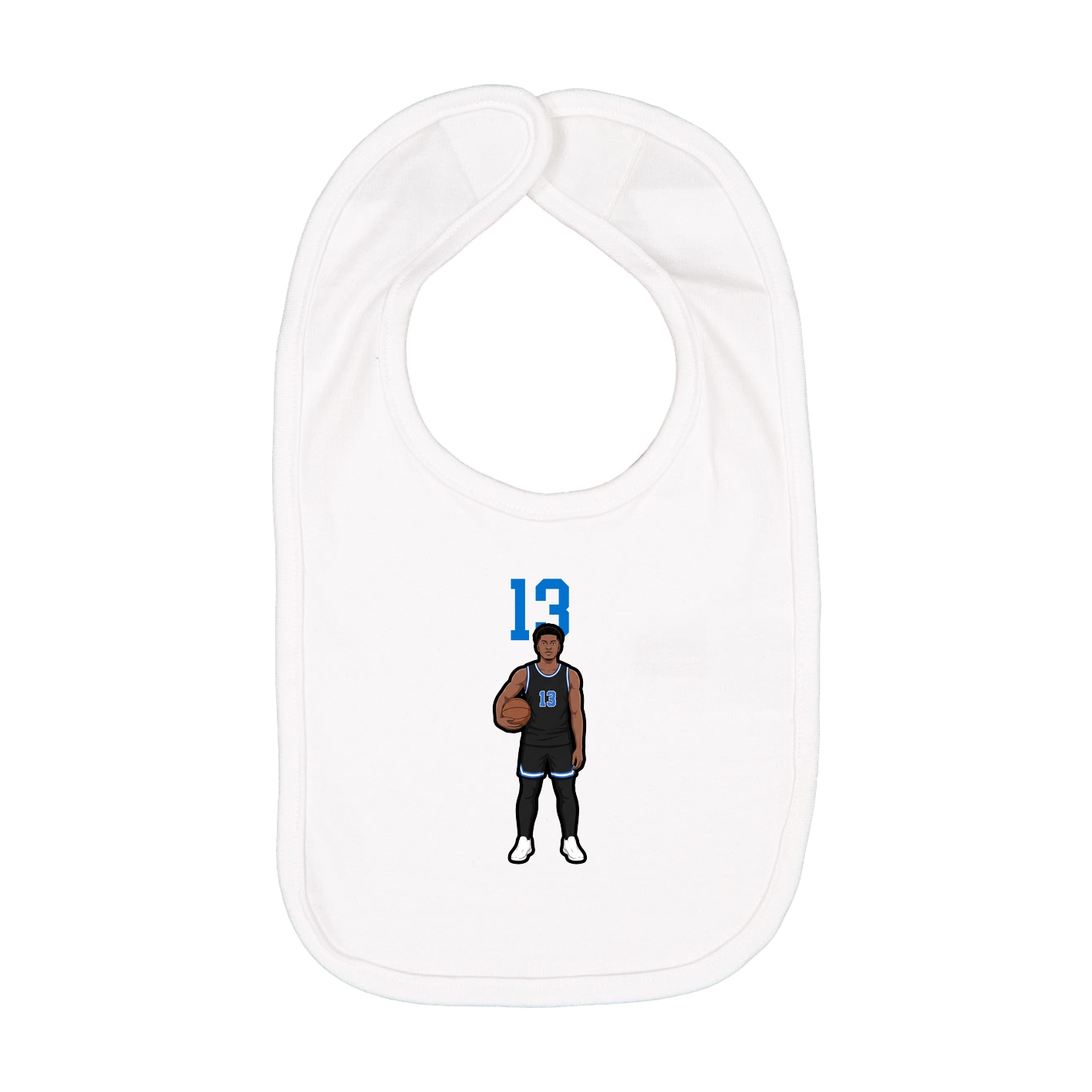 Infant Bib — Number Top in White