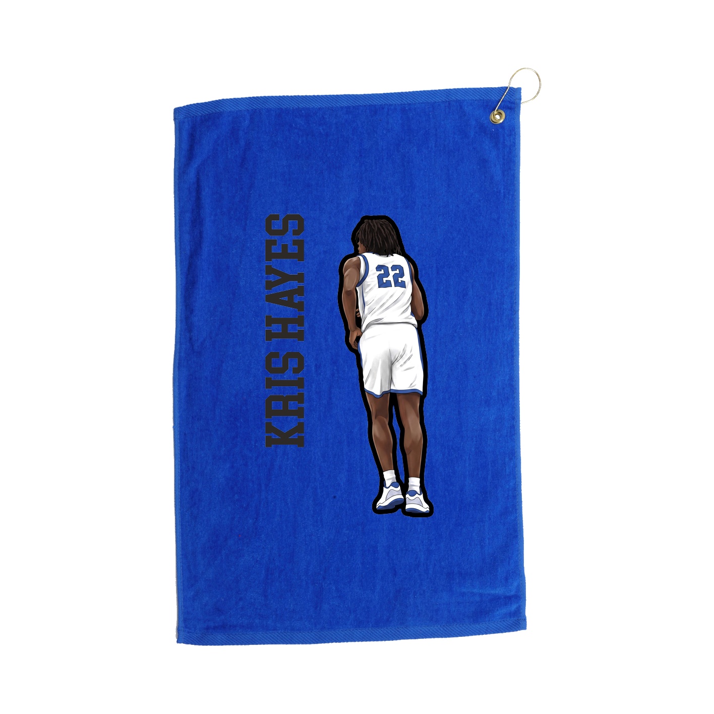Golf Towel — Name Vertical in Royal