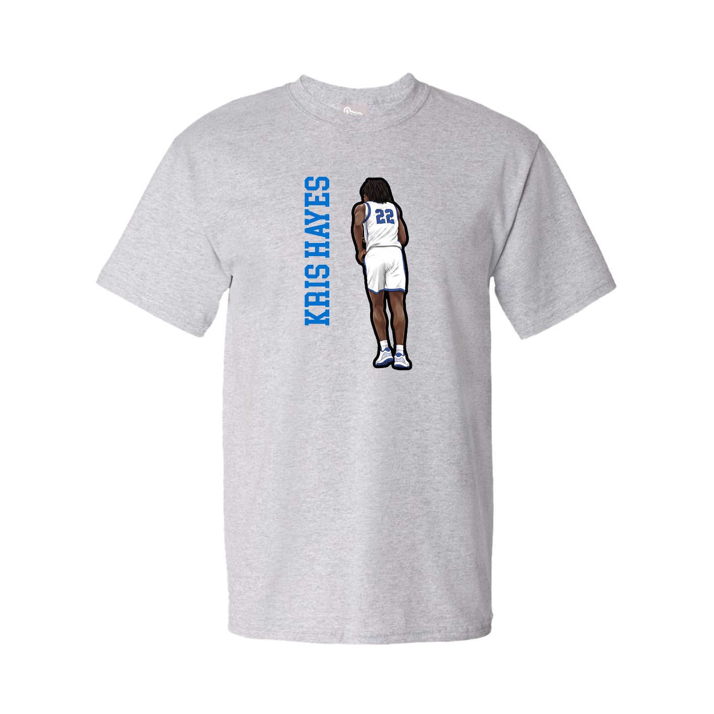 Youth Tee — Name Vertical in Grey