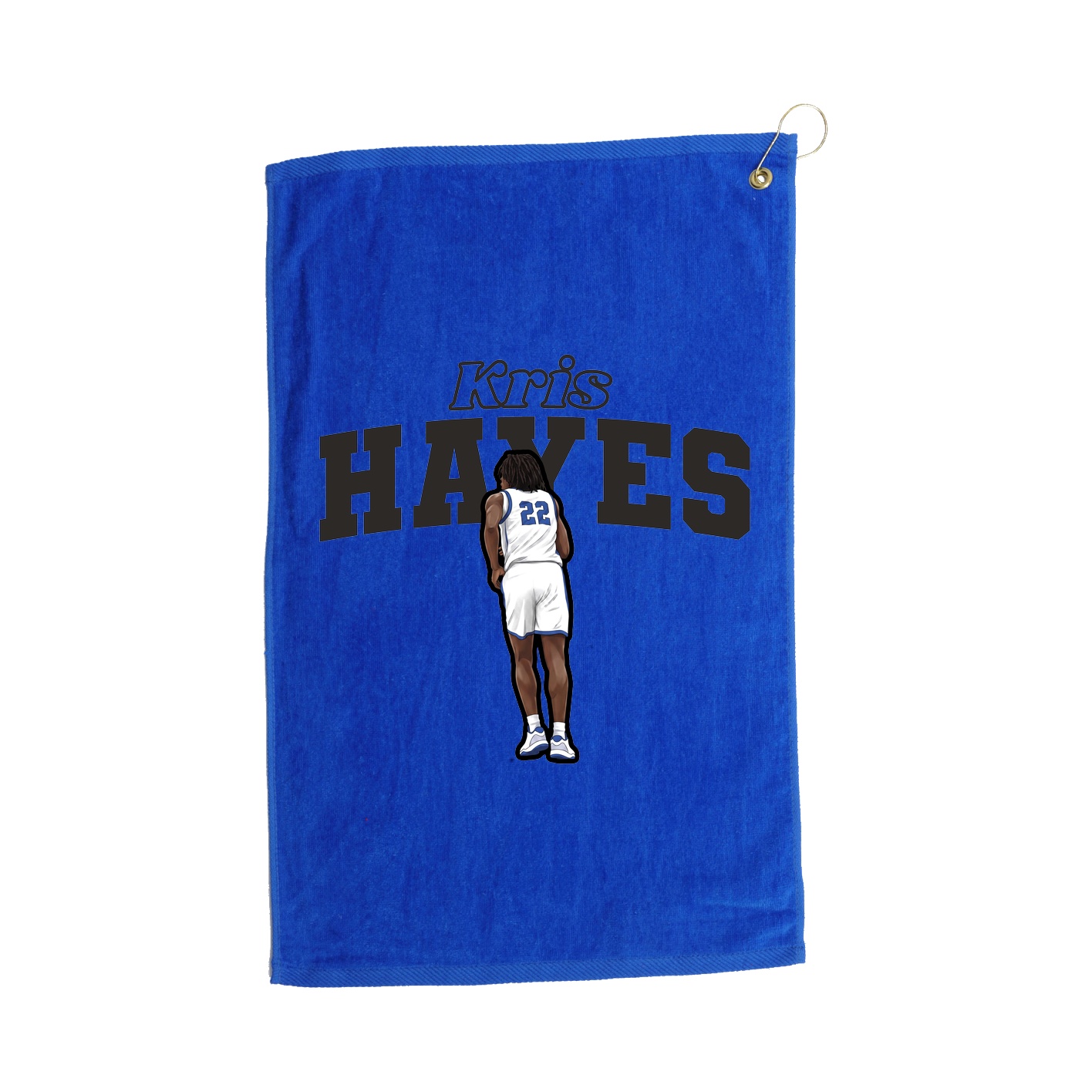 Golf Towel — Name Arch in Royal