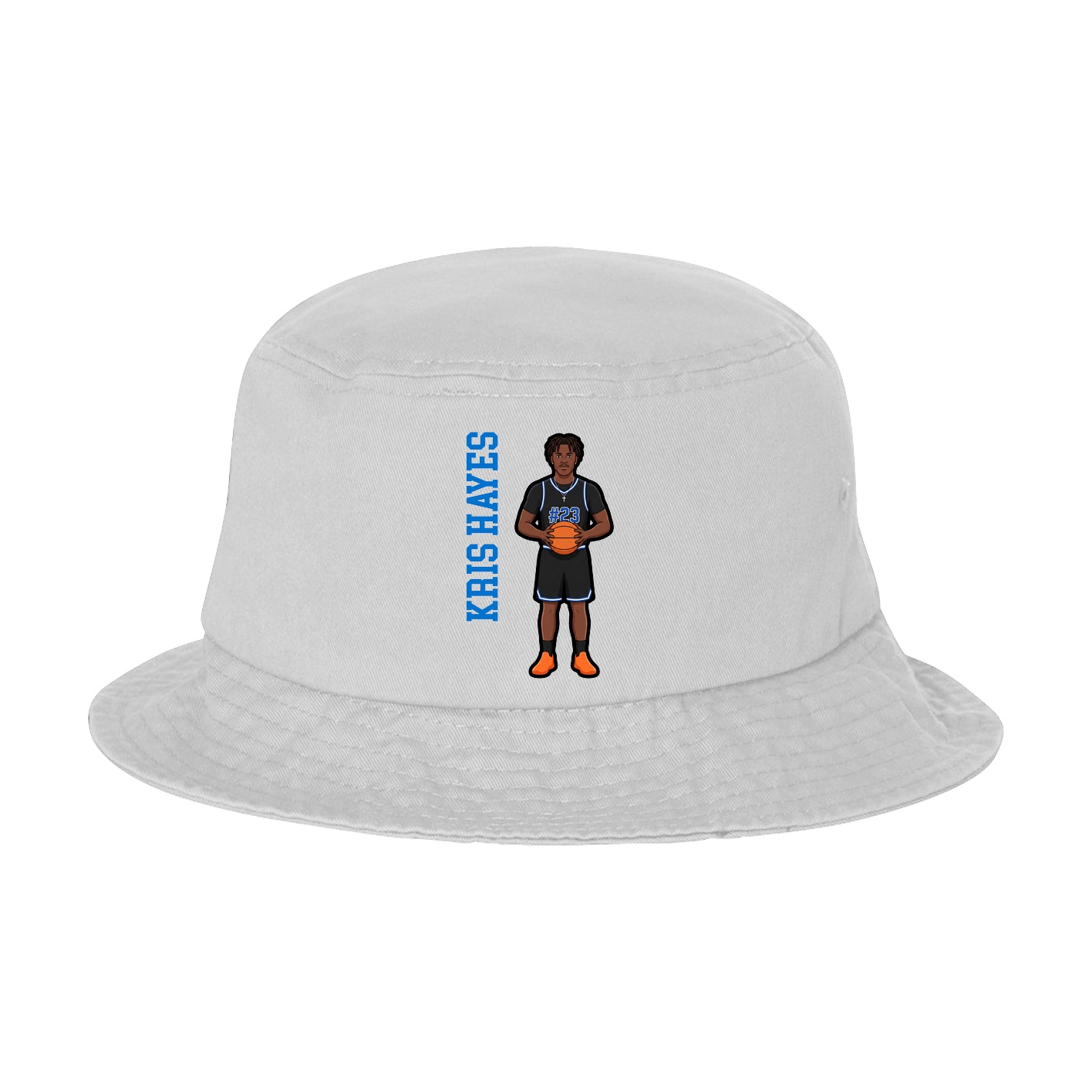 Bucket Cap — Name Vertical in White