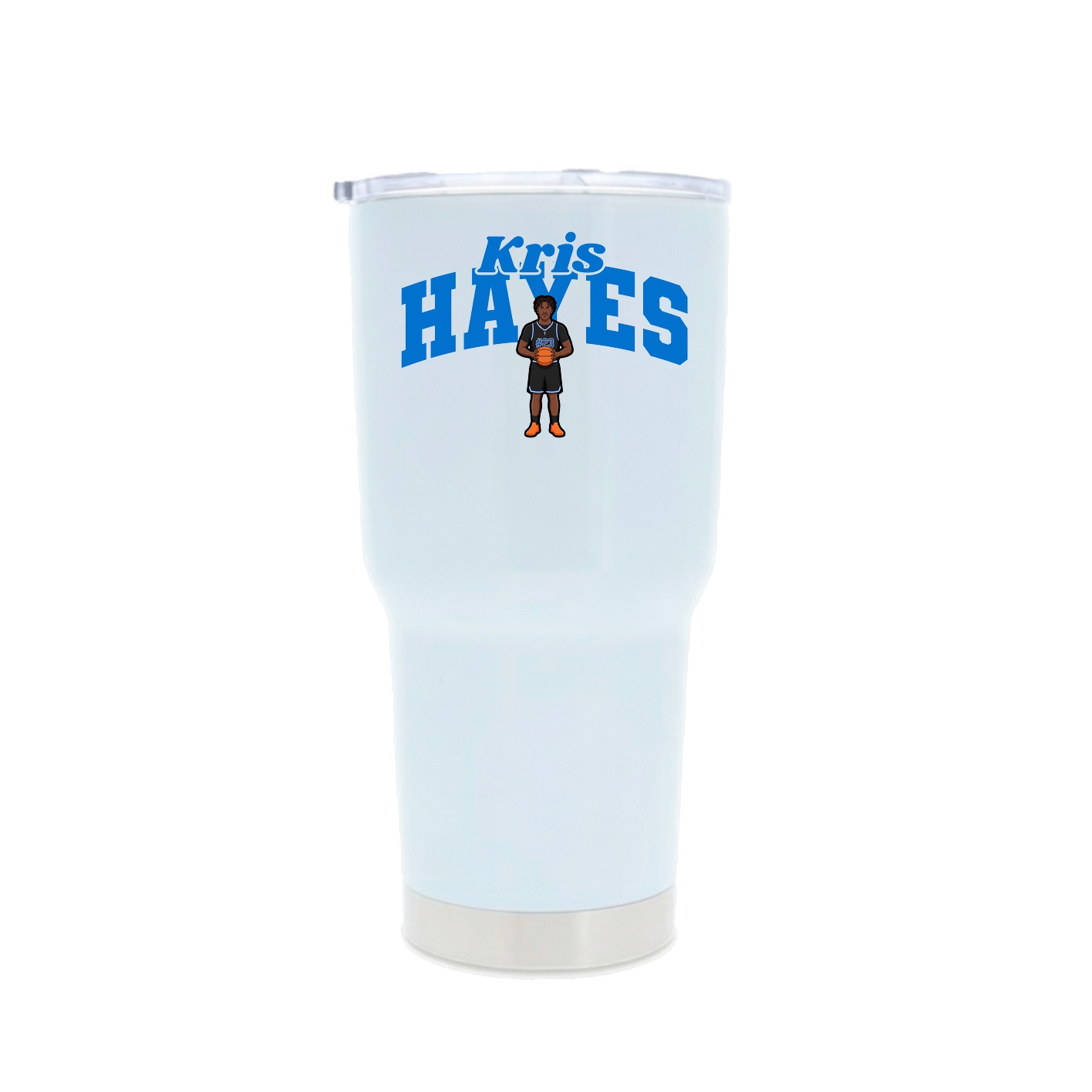 30oz Stainless Steel Tumbler — Signature Arch in White