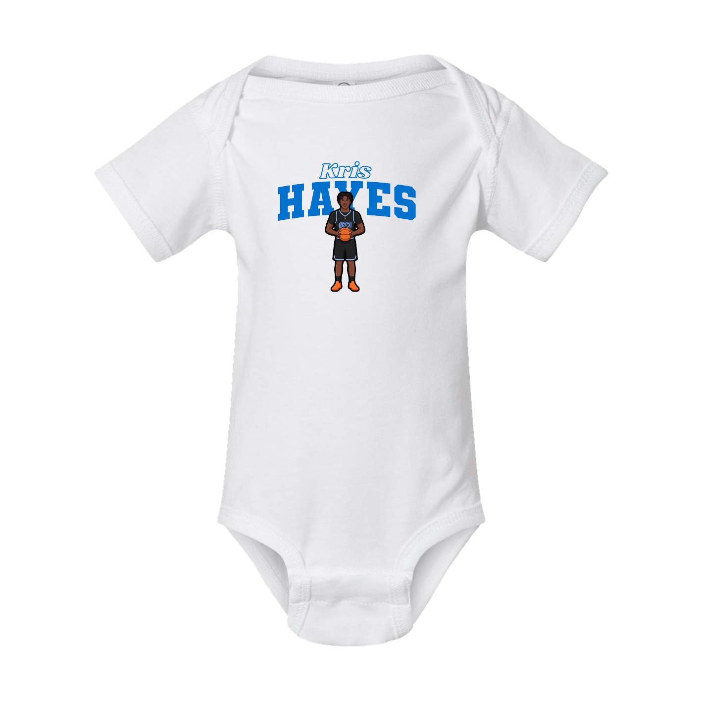 Baby Onesie — Name Arch in White