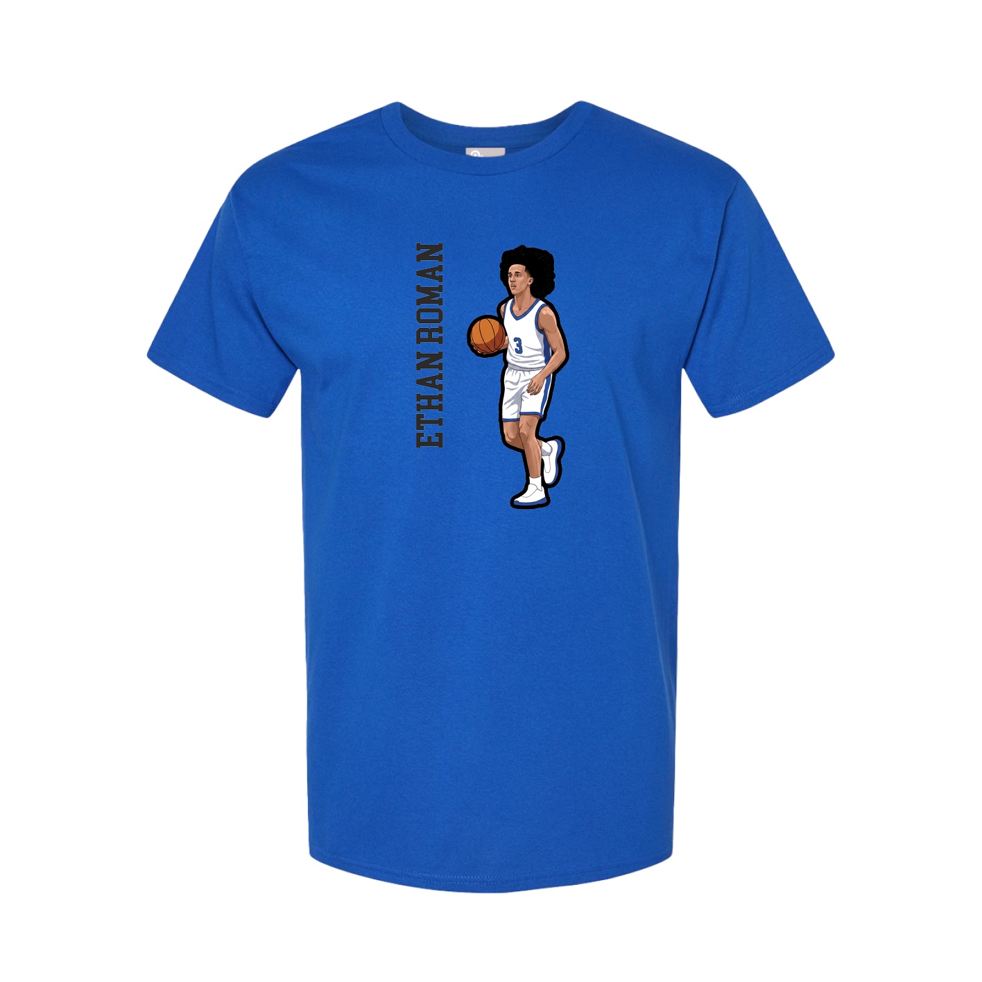 Tee — Name Vertical in Royal