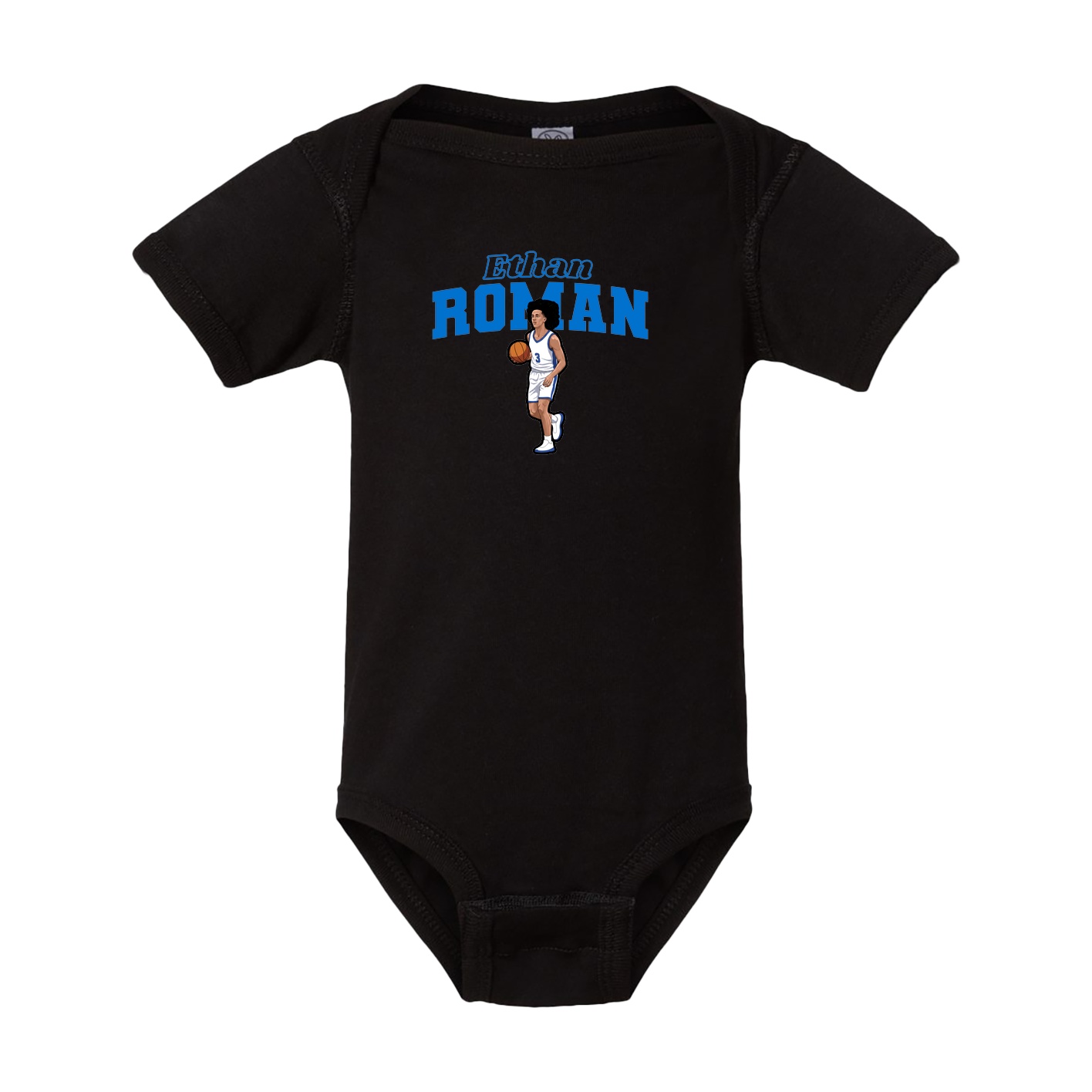 Baby Onesie — Name Arch in Black