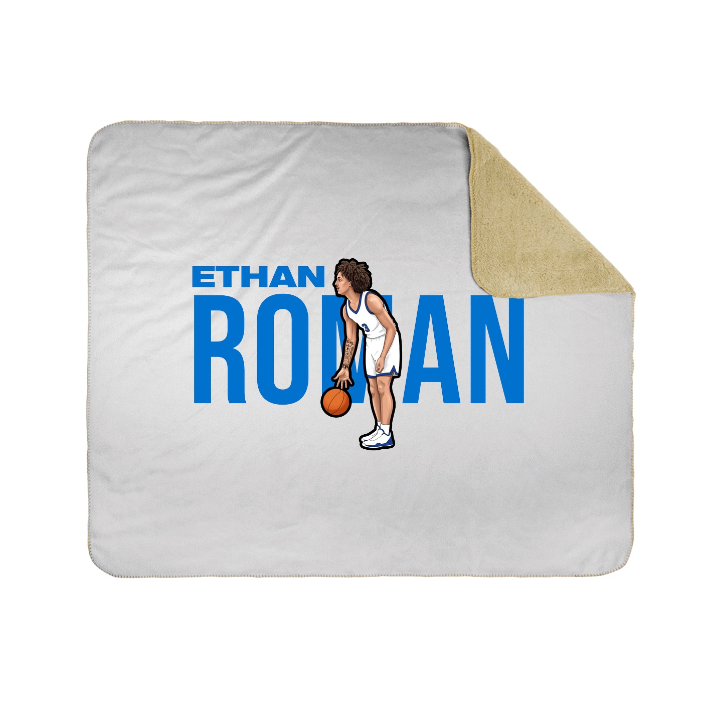 Throw Blanket — Player Name in White