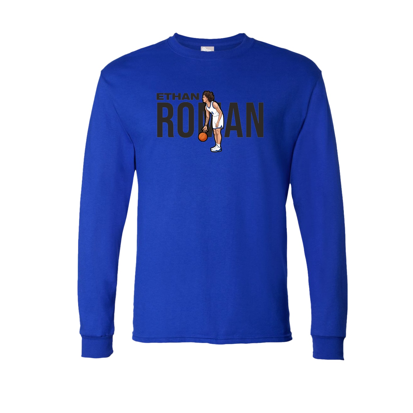 Long Sleeve Tee — Player Name in Royal