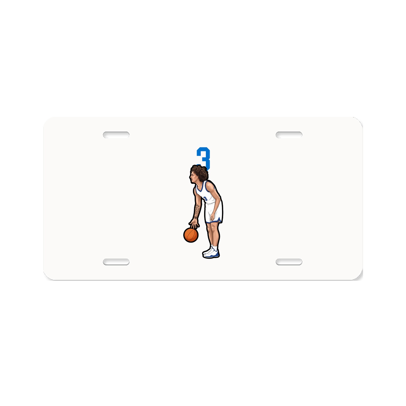 License Plate — Number Top in Classic