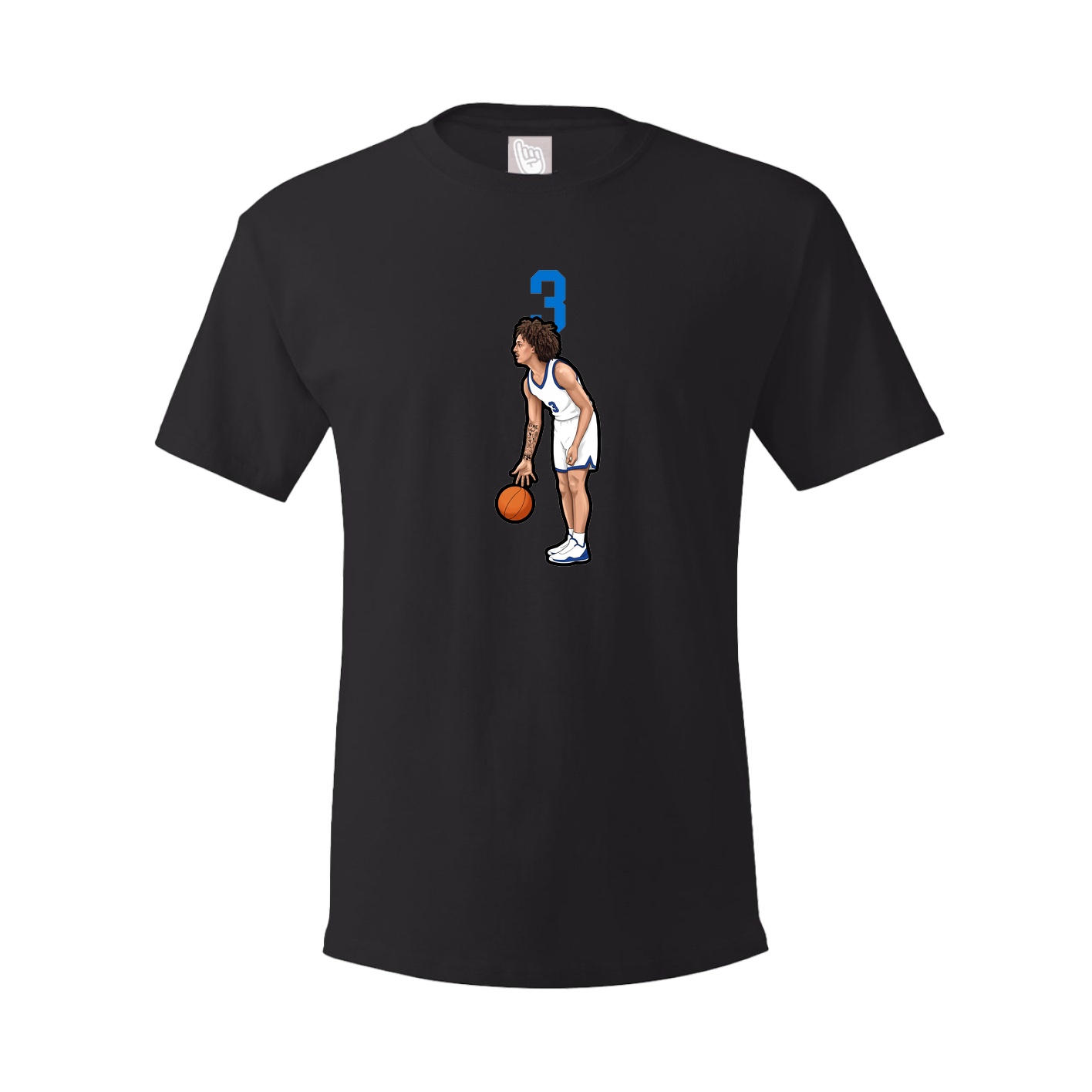 Youth Tee — Number Top in Black