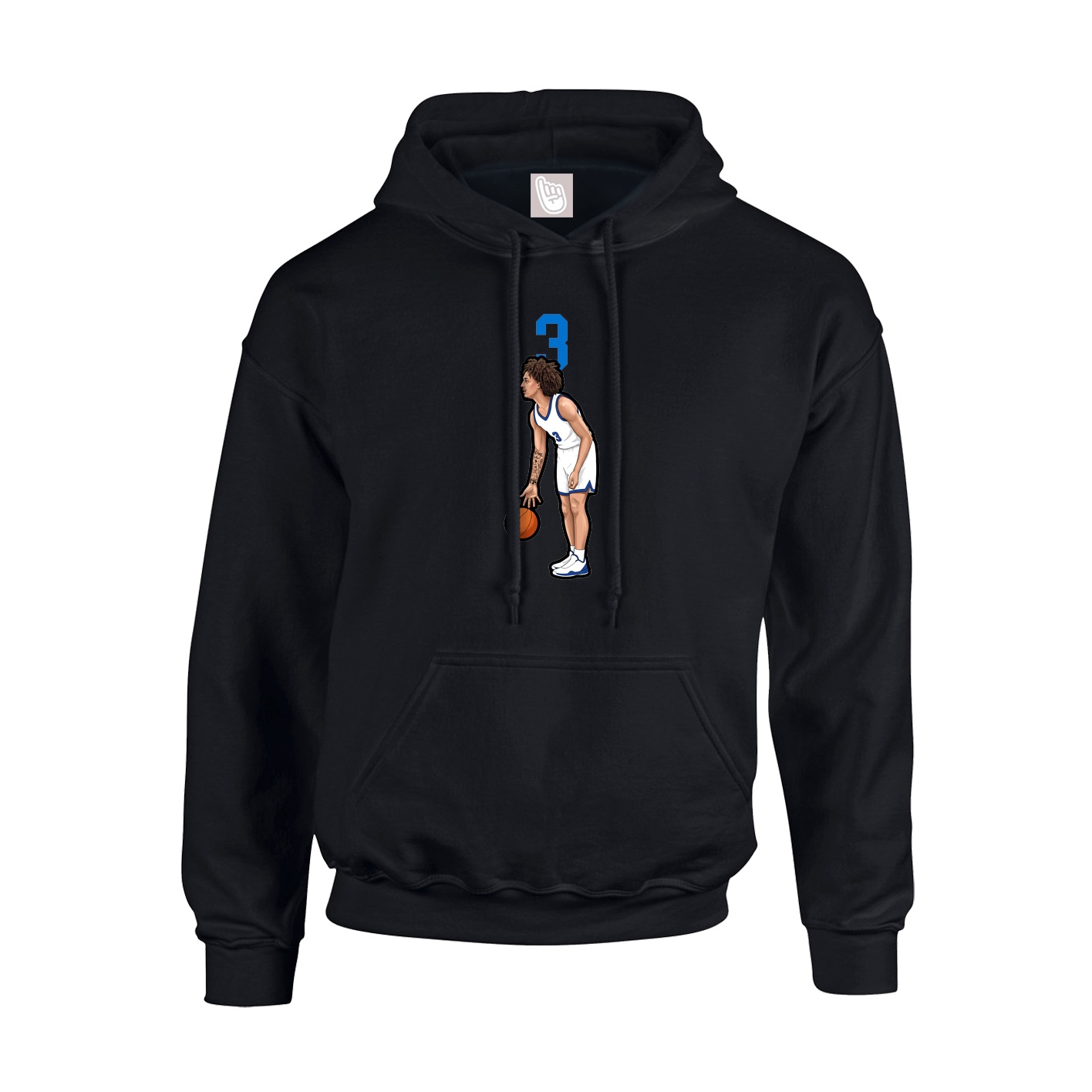 Hoodie — Number Top in Black